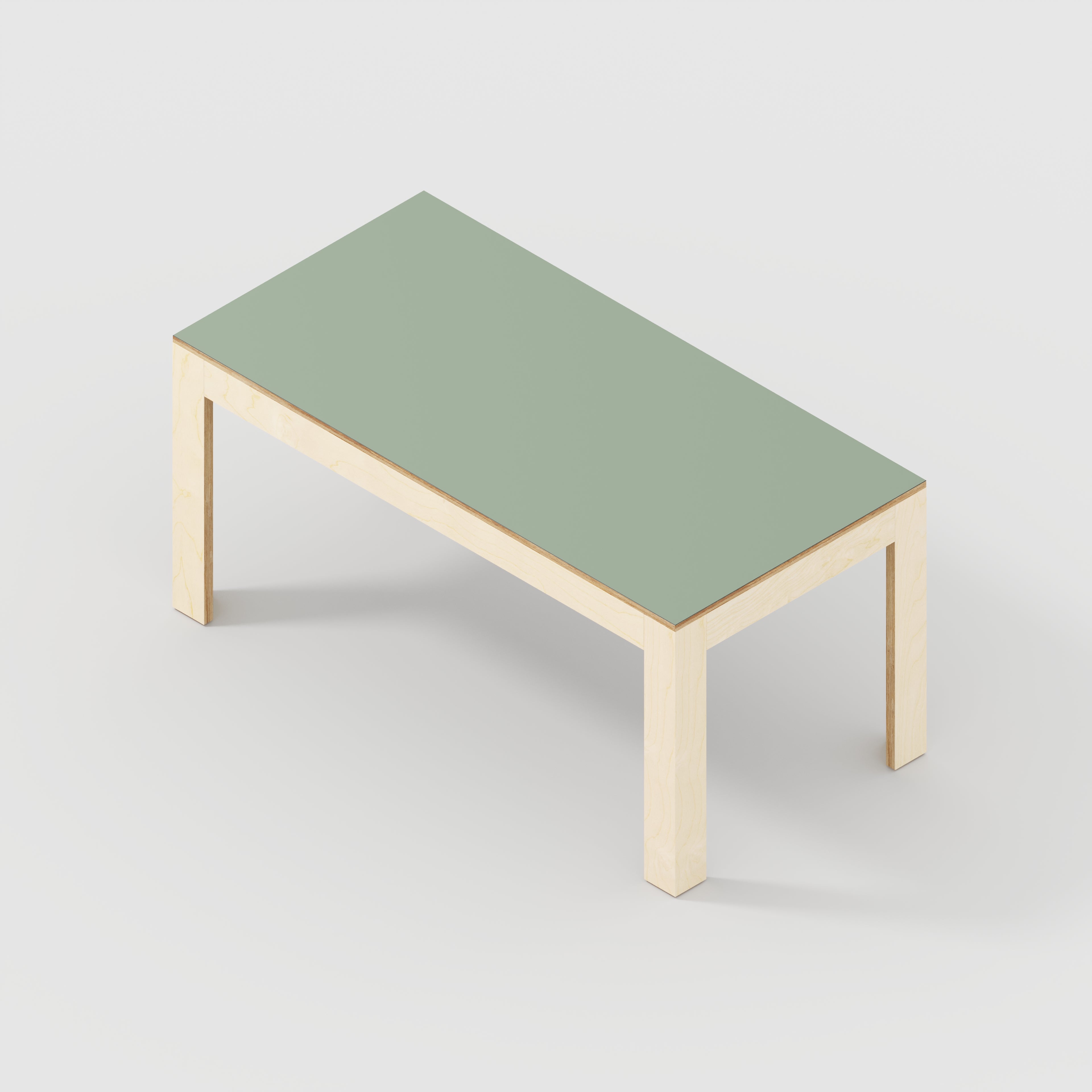 Table with Solid Frame - Formica Green Slate - 1600(w) x 800(d) x 750(h)