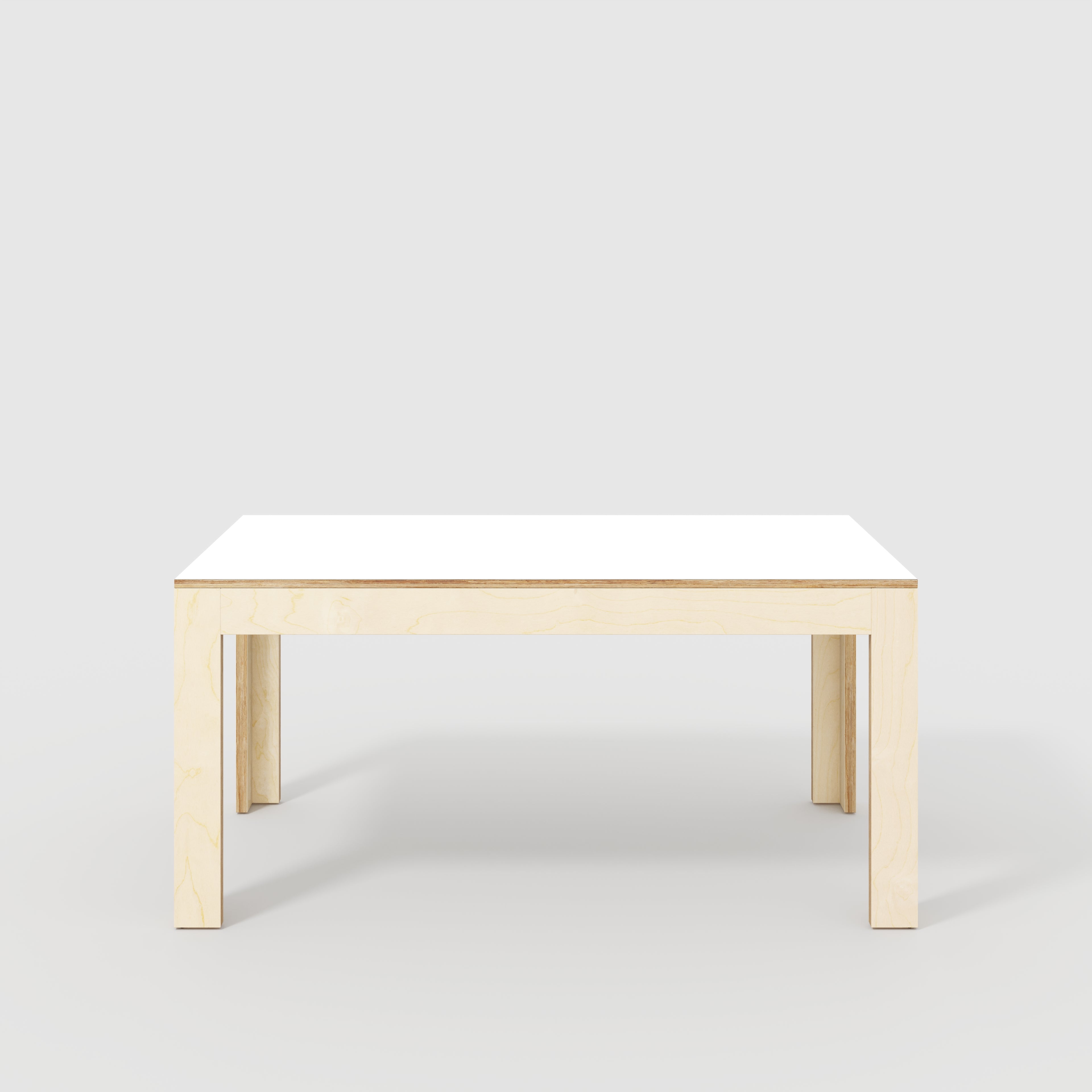 Table with Solid Frame - Formica White - 1600(w) x 800(d) x 750(h)