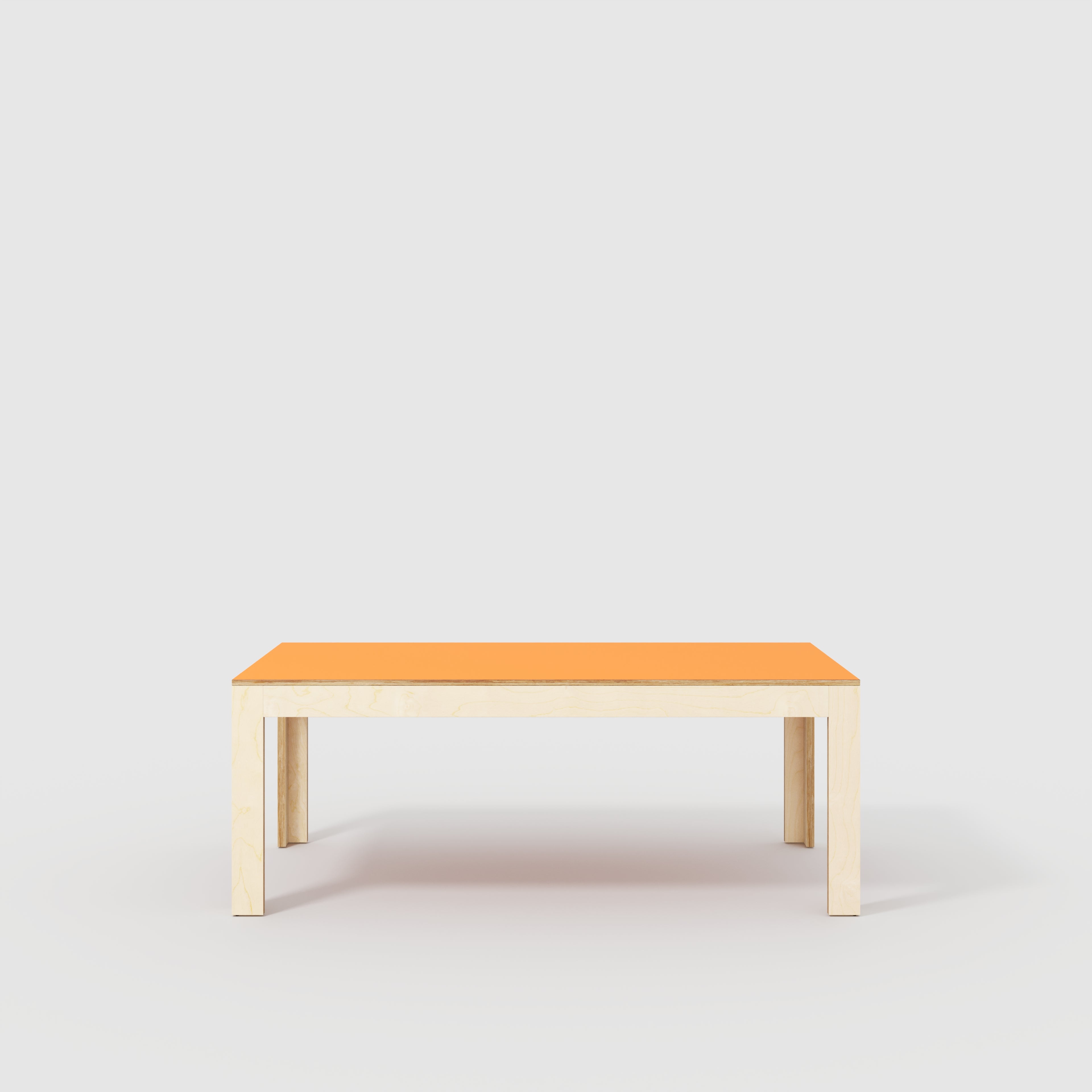 Table with Solid Frame - Formica Levante Orange - 2000(w) x 1000(d) x 750(h)