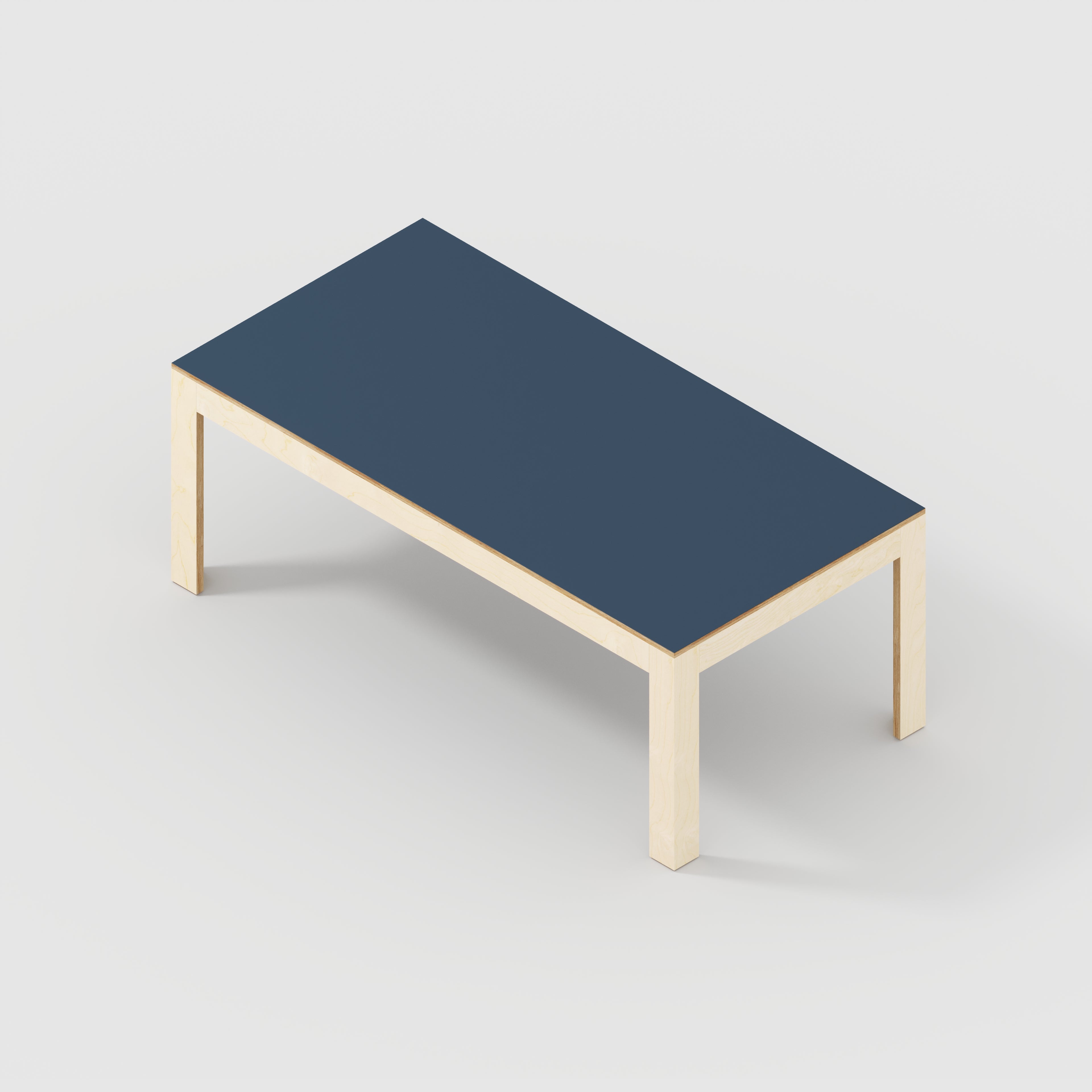 Table with Solid Frame - Formica Night Sea Blue - 2000(w) x 1000(d) x 750(h)