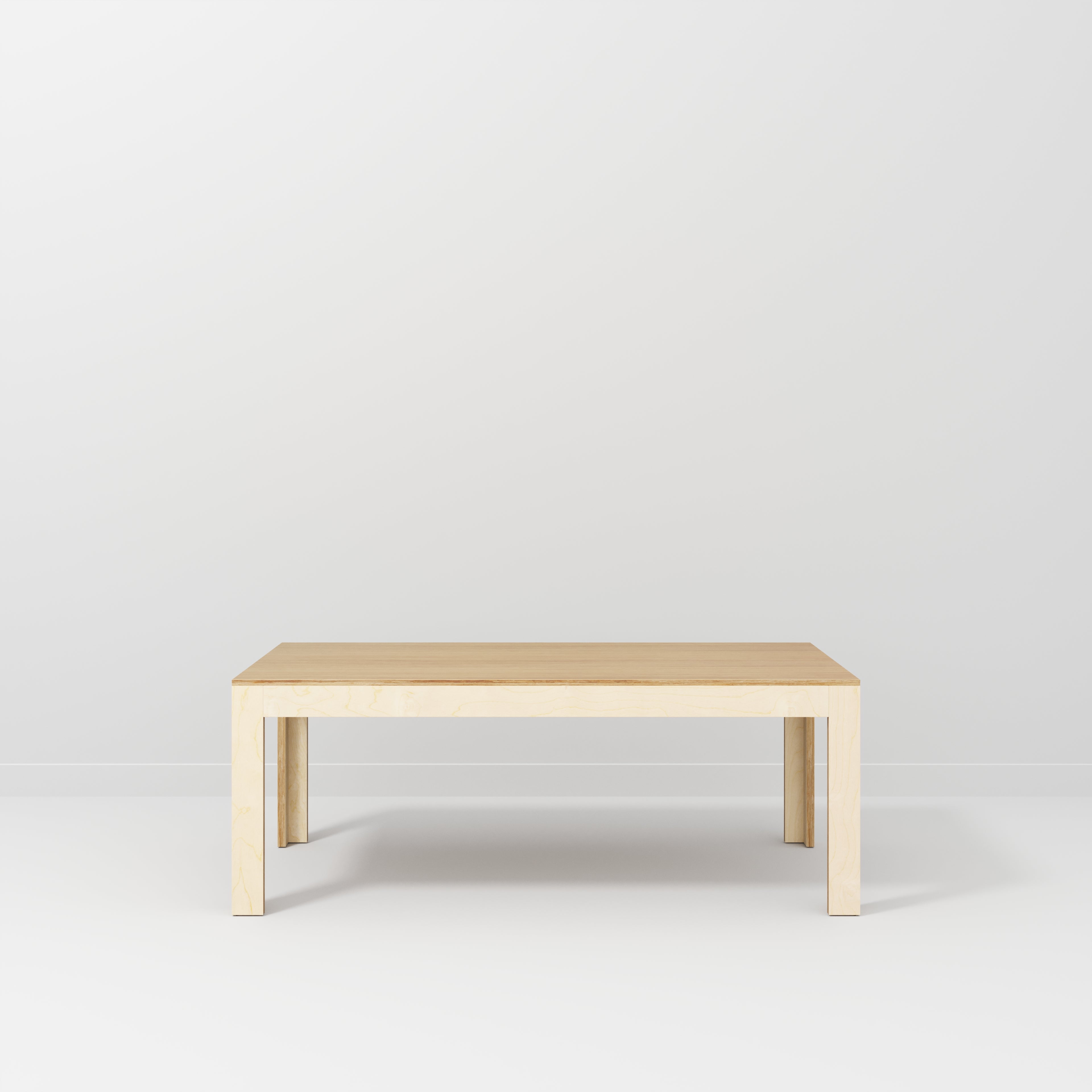 Table with Solid Frame - Plywood Oak - 2000(w) x 1000(d) x 750(h) x 750(h)