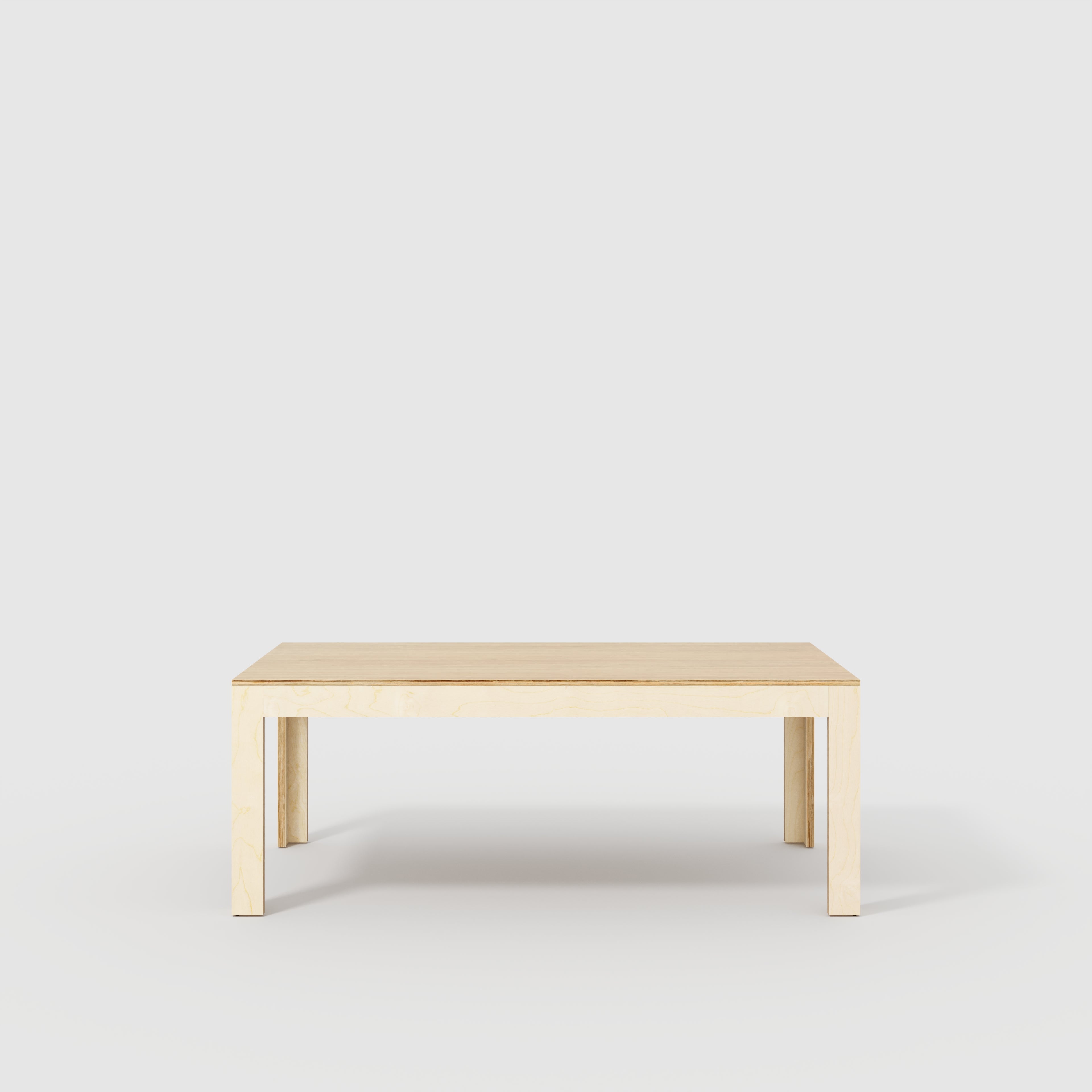 Table with Solid Frame - Plywood Oak - 2000(w) x 1000(d) x 750(h) x 750(h)