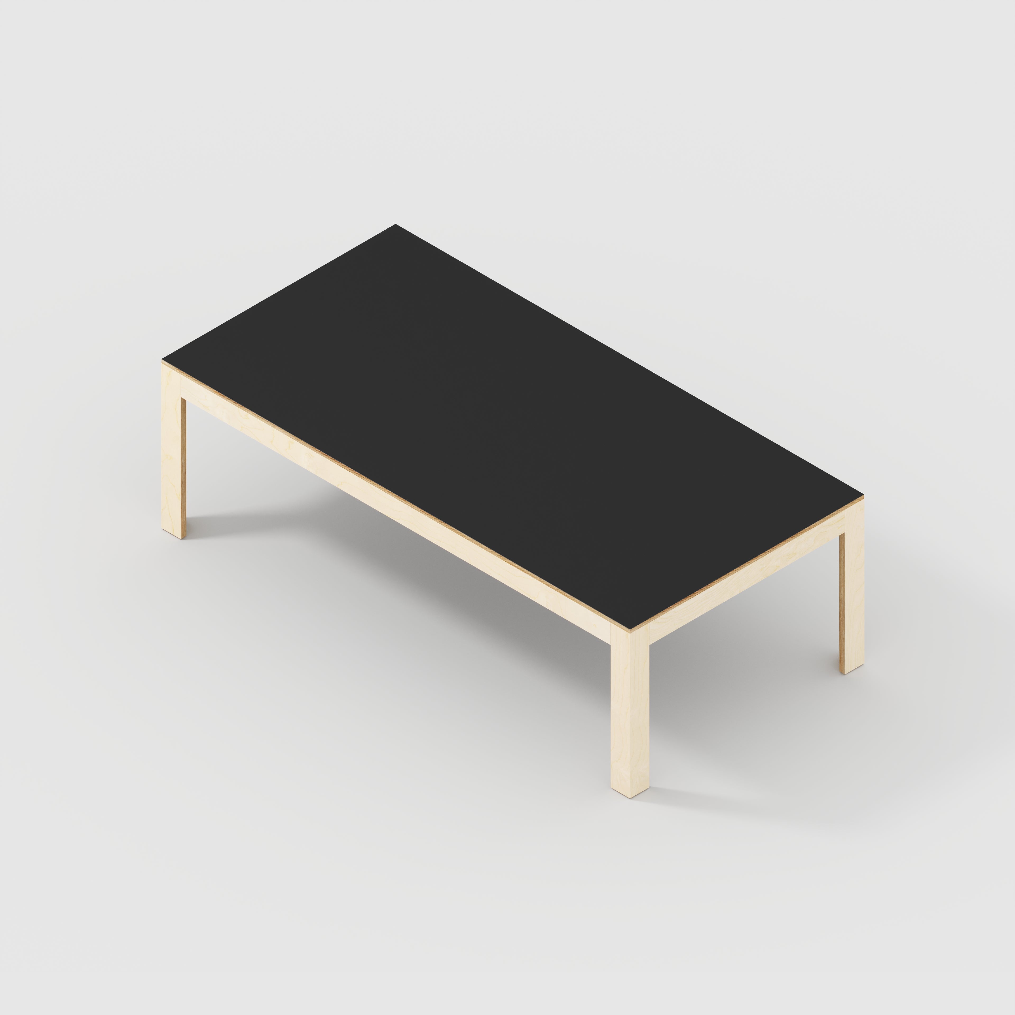 Table with Solid Frame - Formica Diamond Black - 2400(w) x 1200(d) x 750(h)