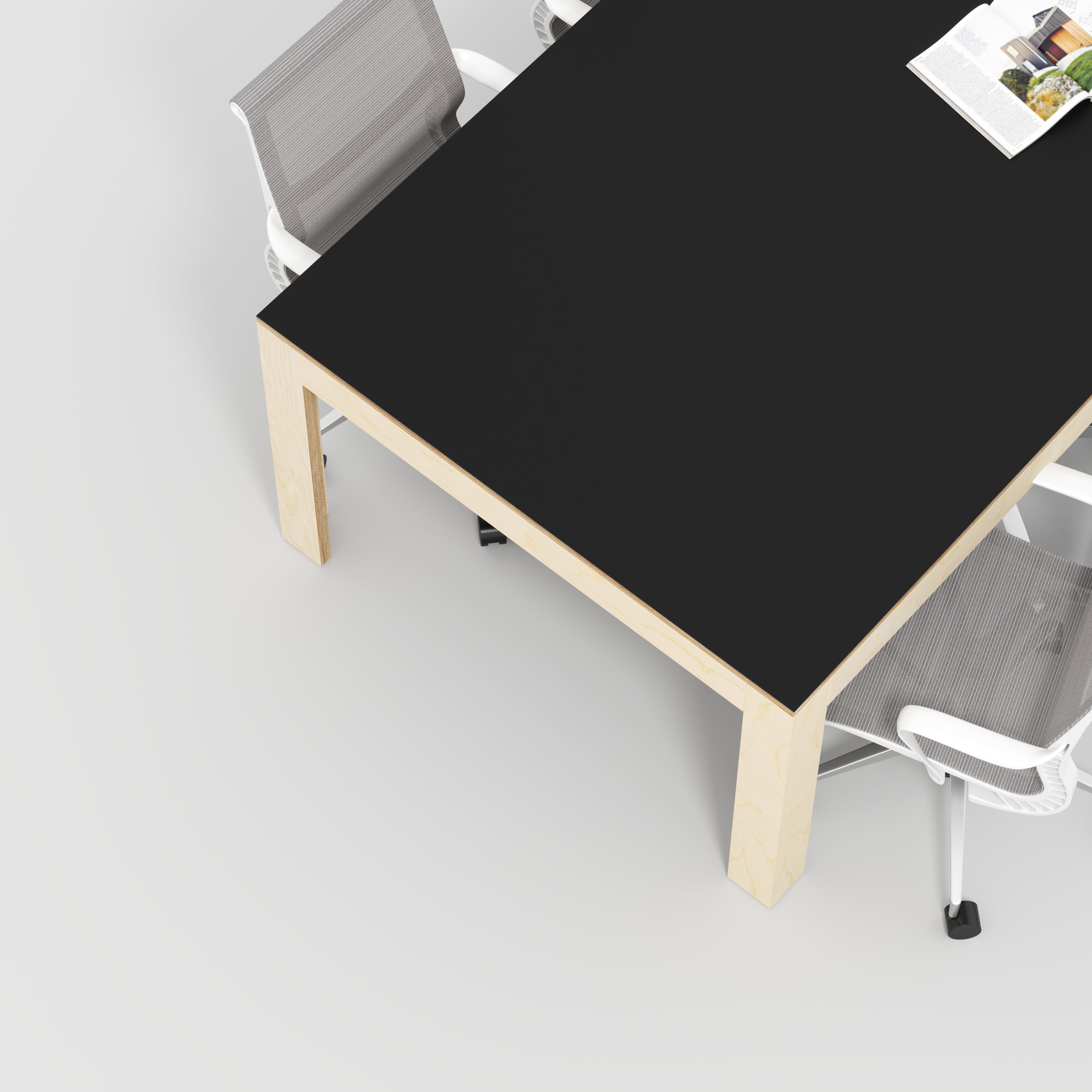 Table with Solid Frame - Formica Diamond Black - 2400(w) x 1200(d) x 750(h)