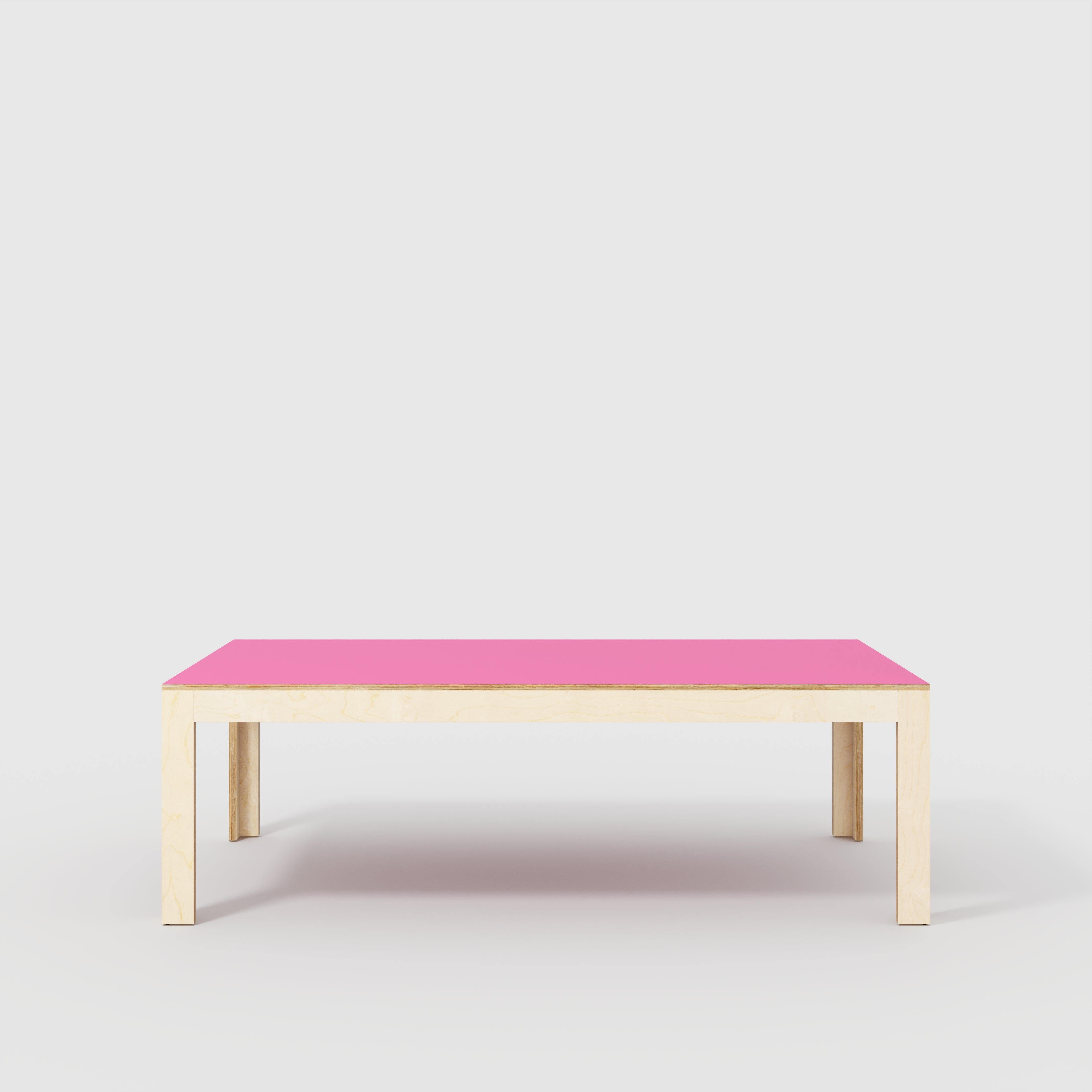 Table with Solid Frame - Formica Juicy Pink - 2400(w) x 1200(d) x 750(h)