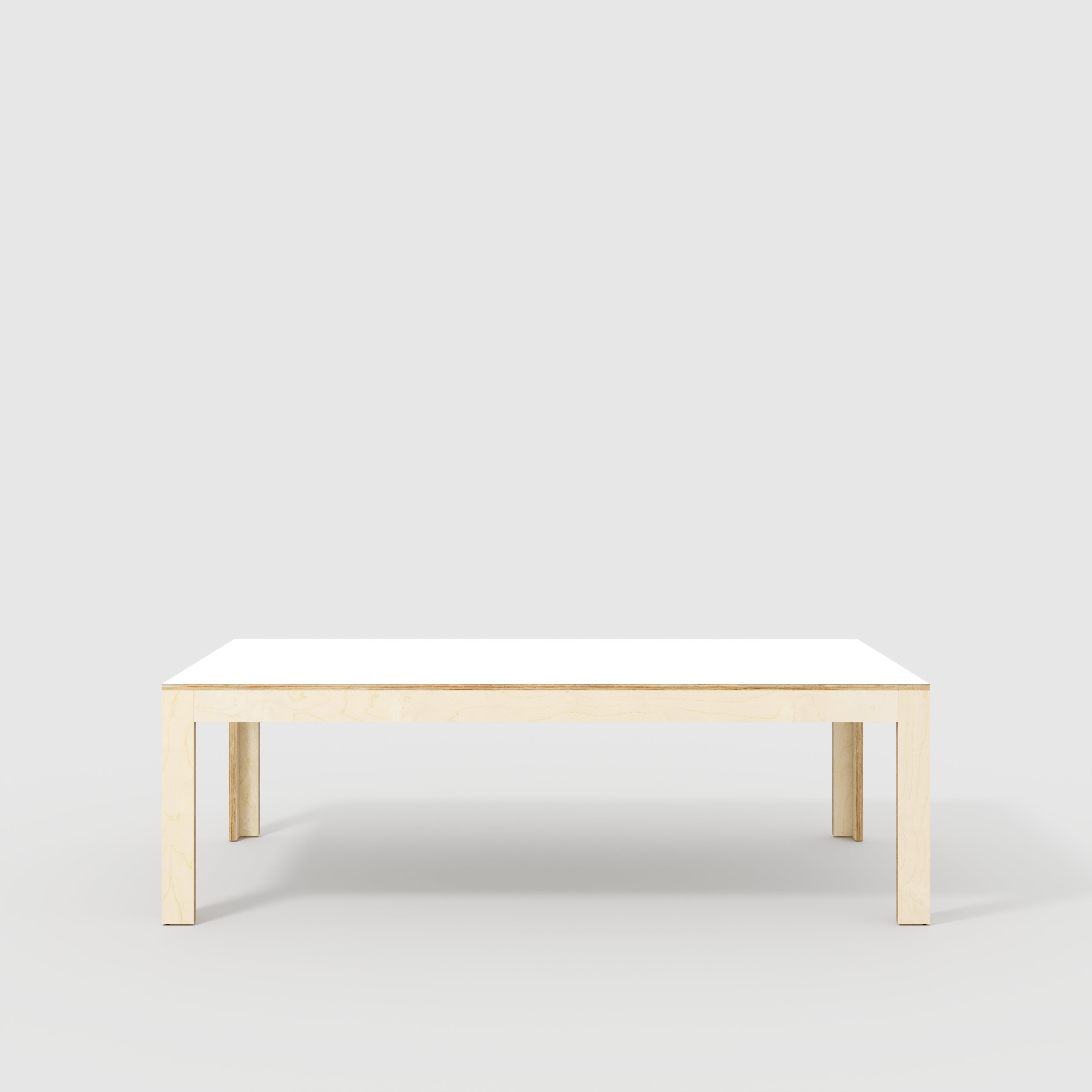 Table with Solid Frame - Formica White - 2400(w) x 1200(d) x 750(h)
