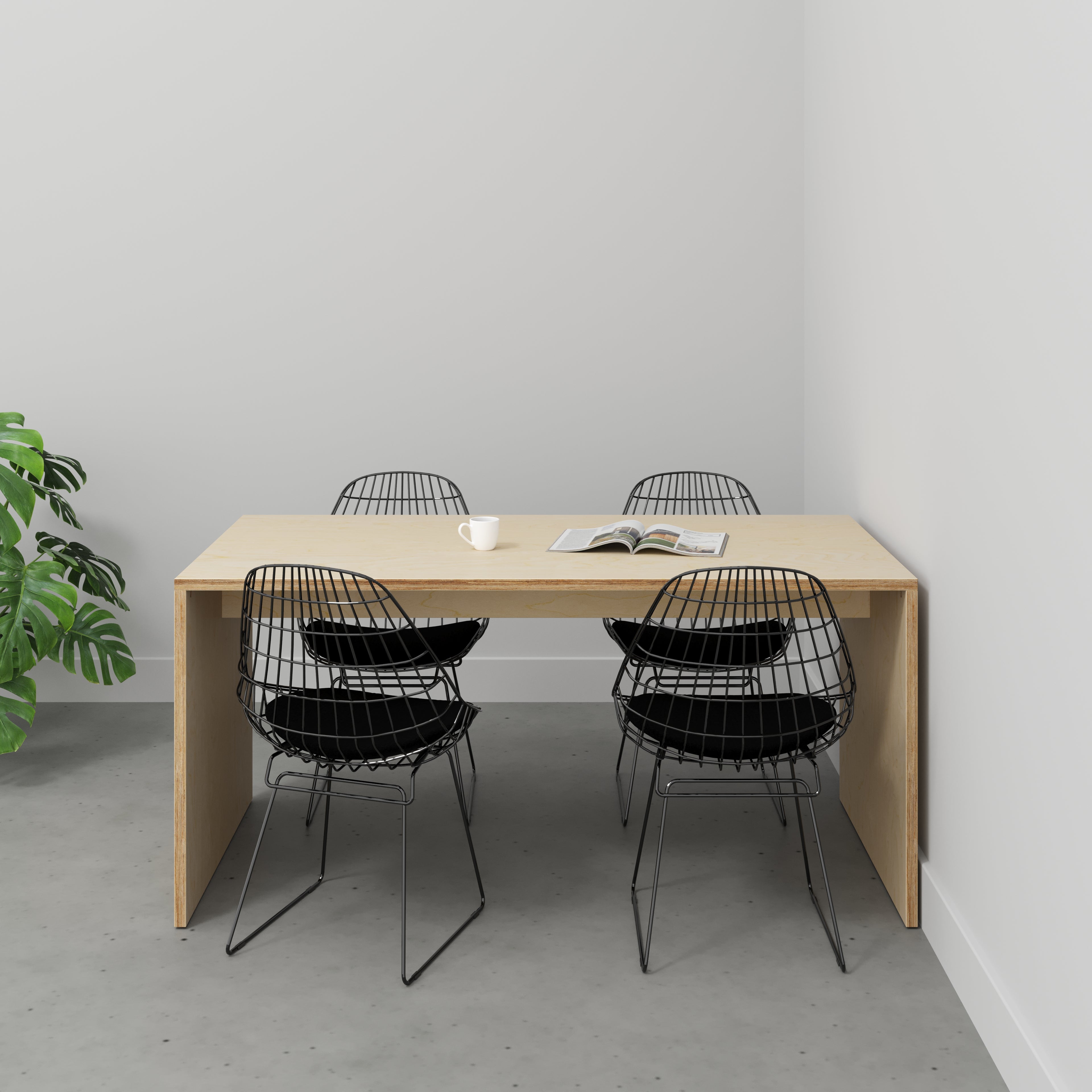 Table with Solid Sides - Plywood Birch - 1600(w) x 800(d) x 750(h)