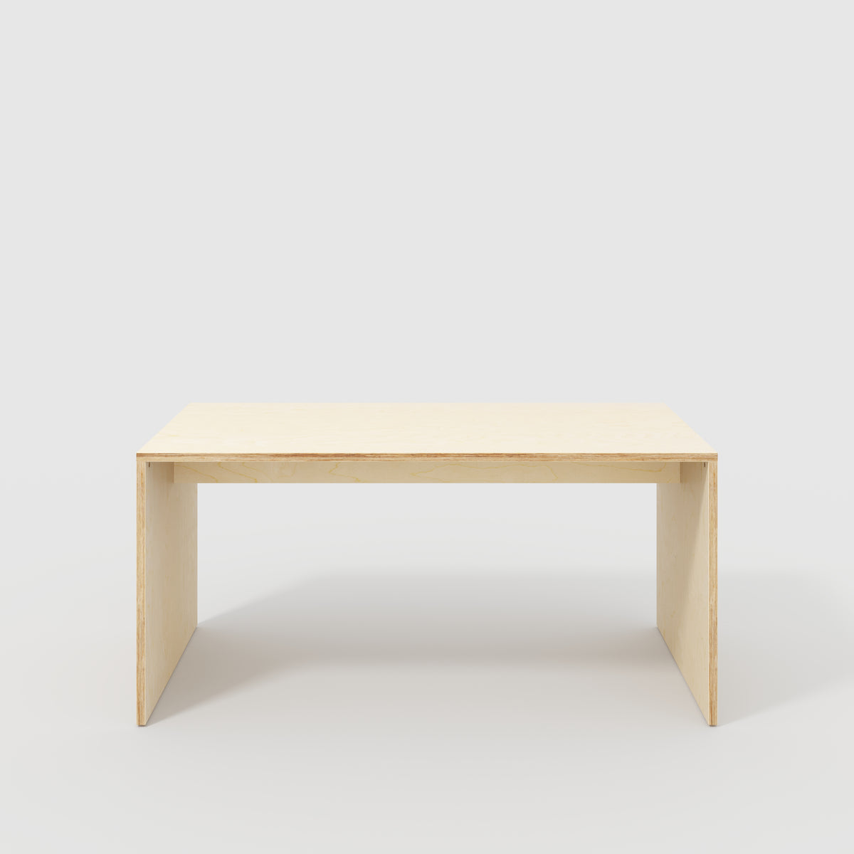 Plywood Table with Solid Sides - Plywood Birch - 1600(w) x 800(d) x 75