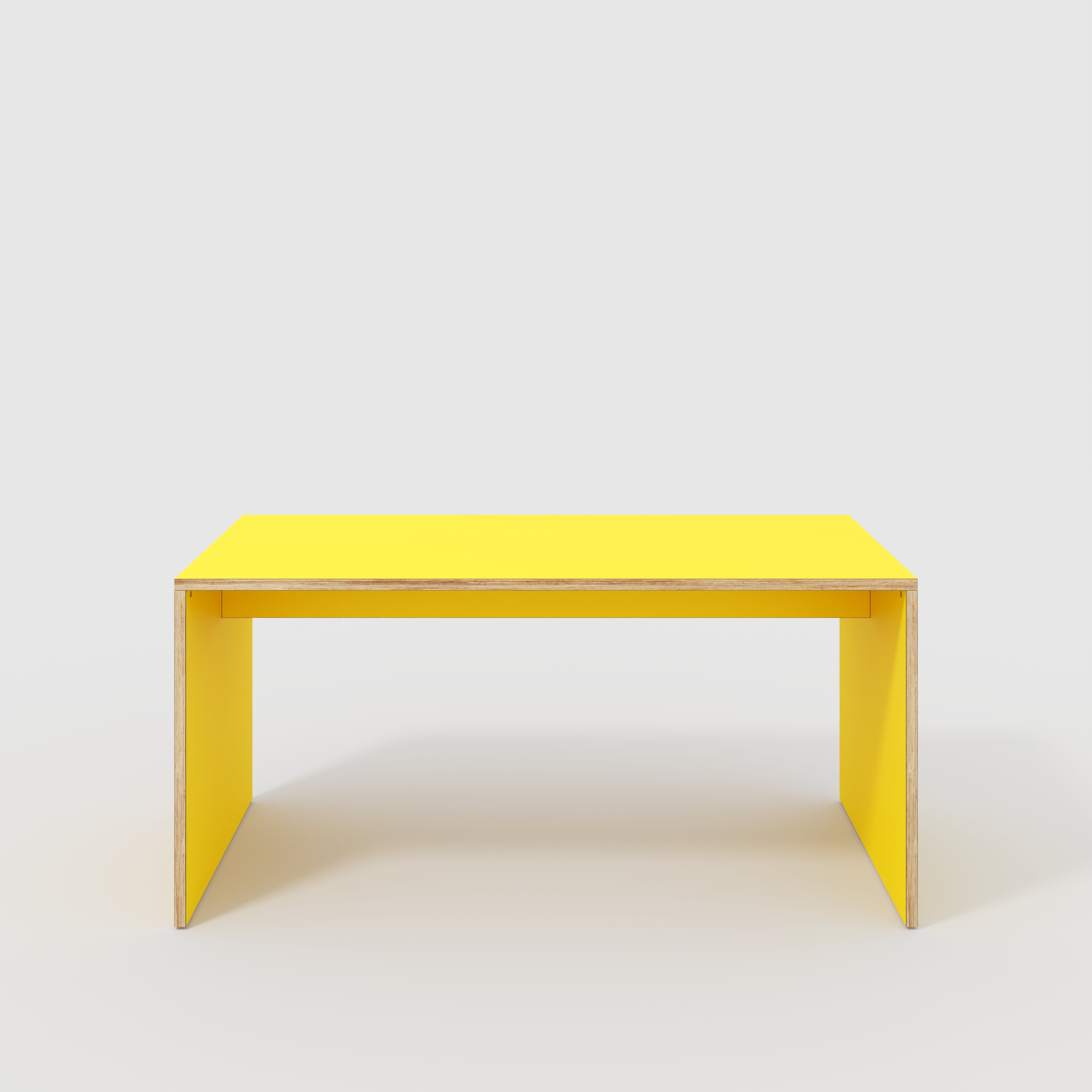 Table with Solid Sides - Formica Chrome Yellow - 1600(w) x 800(d) x 750(h)