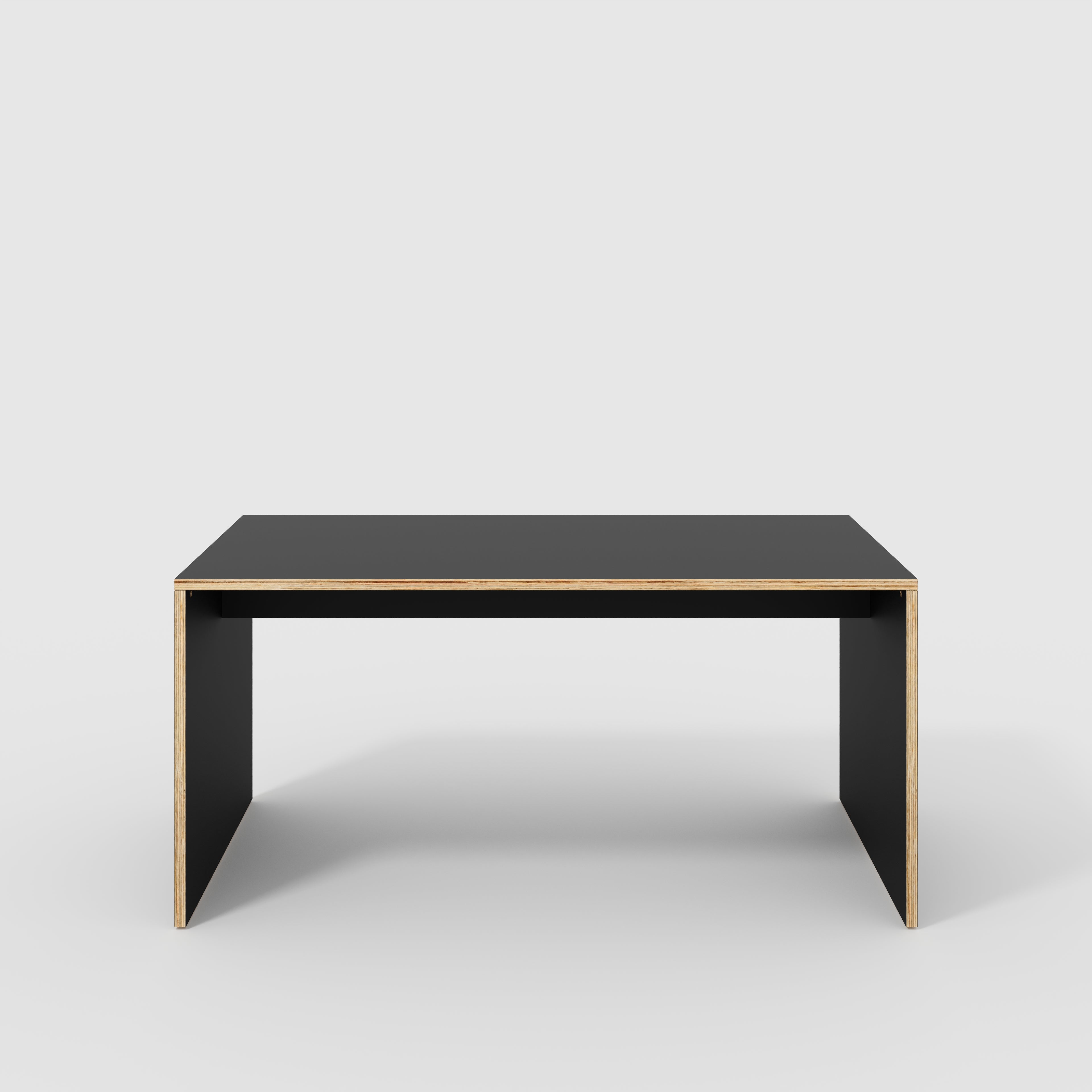 Table with Solid Sides - Formica Diamond Black - 1600(w) x 800(d) x 750(h)