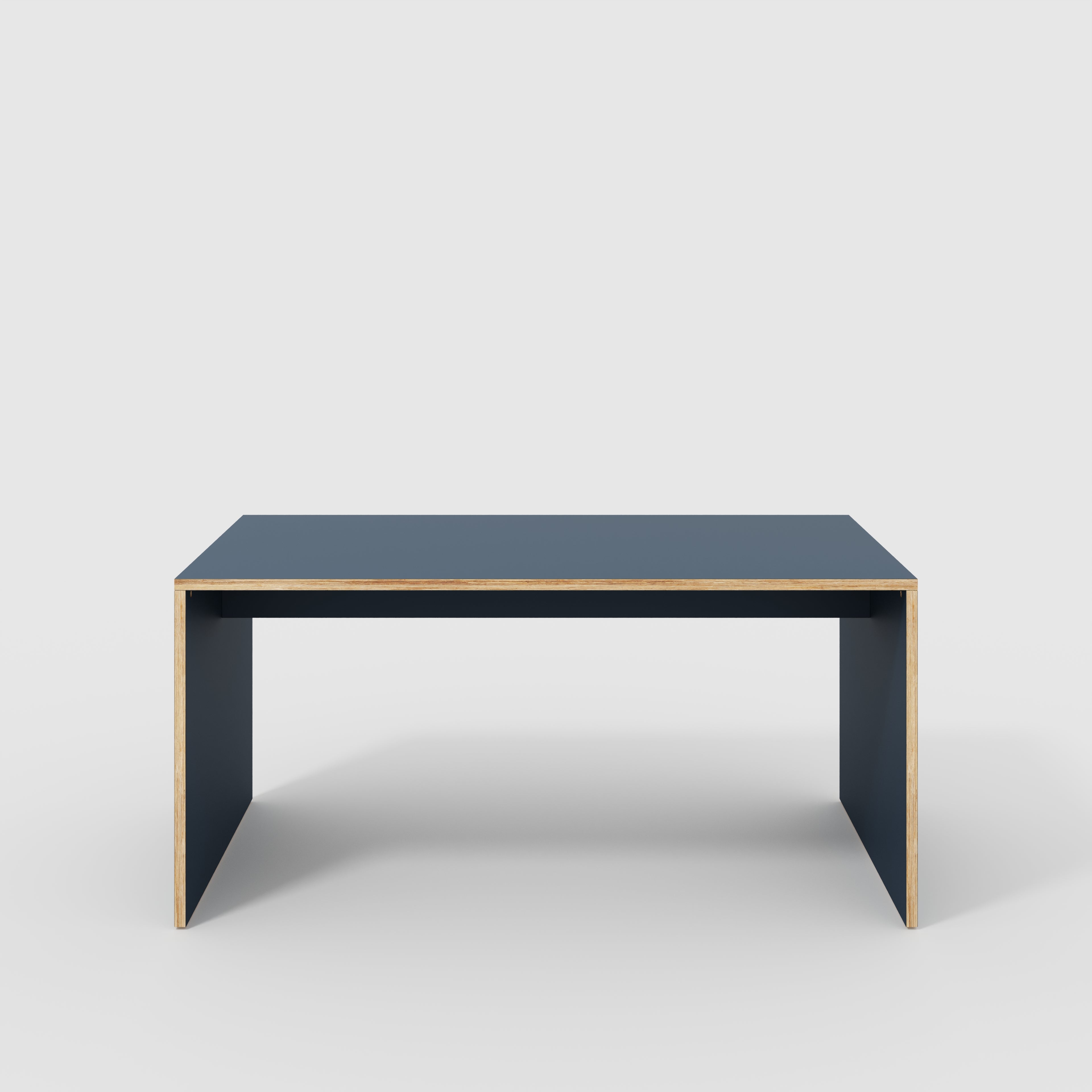 Table with Solid Sides - Formica Night Sea Blue - 1600(w) x 800(d) x 750(h)