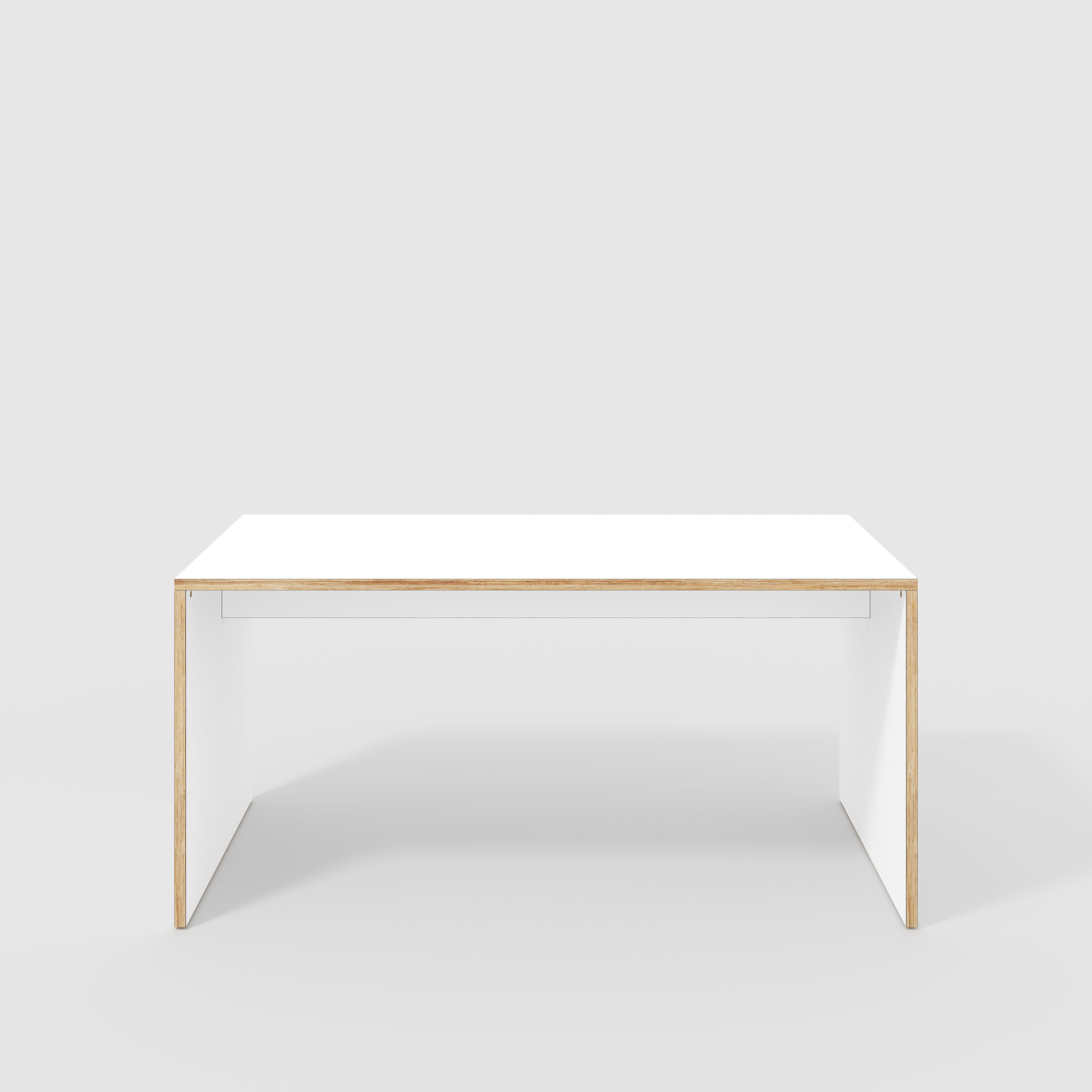 Table with Solid Sides - Formica White - 1600(w) x 800(d) x 750(h)