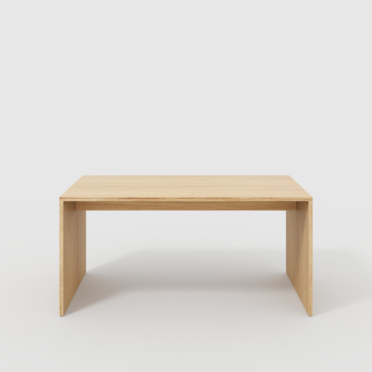 Plywood Table with Solid Sides - Plywood Oak - 1600(w) x 800(d) x 750(