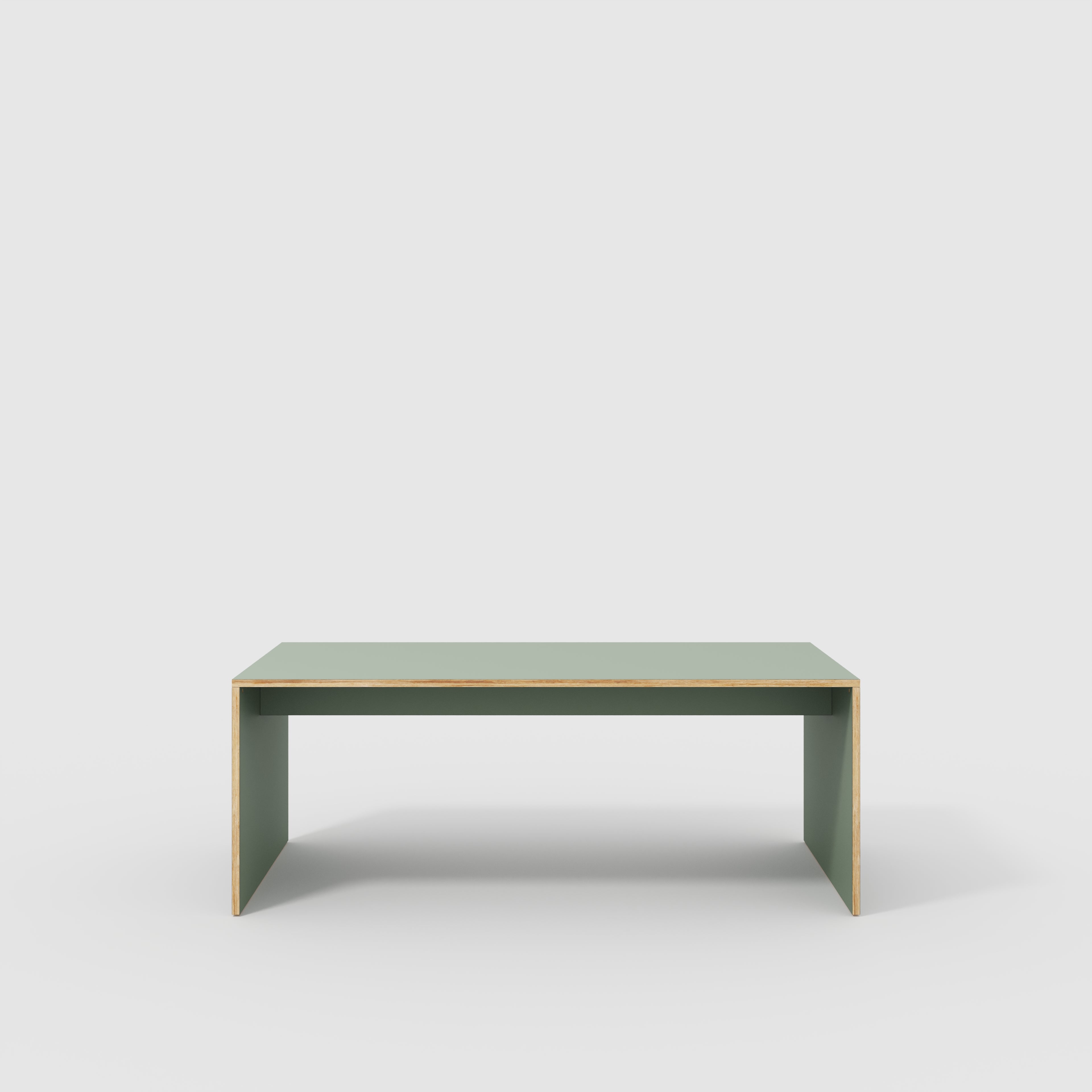 Table with Solid Sides - Formica Green Slate - 2000(w) x 1000(d) x 750(h)