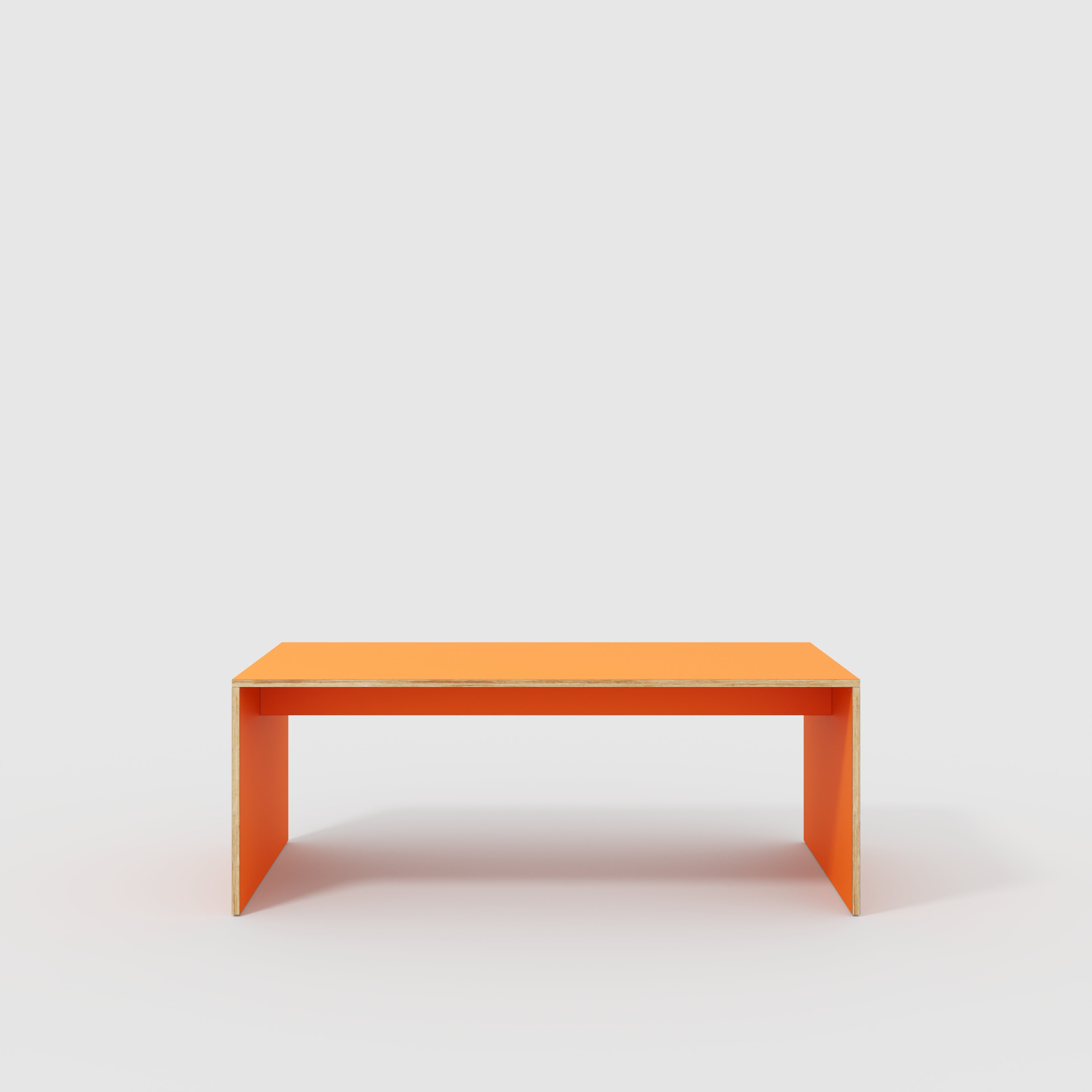 Table with Solid Sides - Formica Levante Orange - 2000(w) x 1000(d) x 750(h)