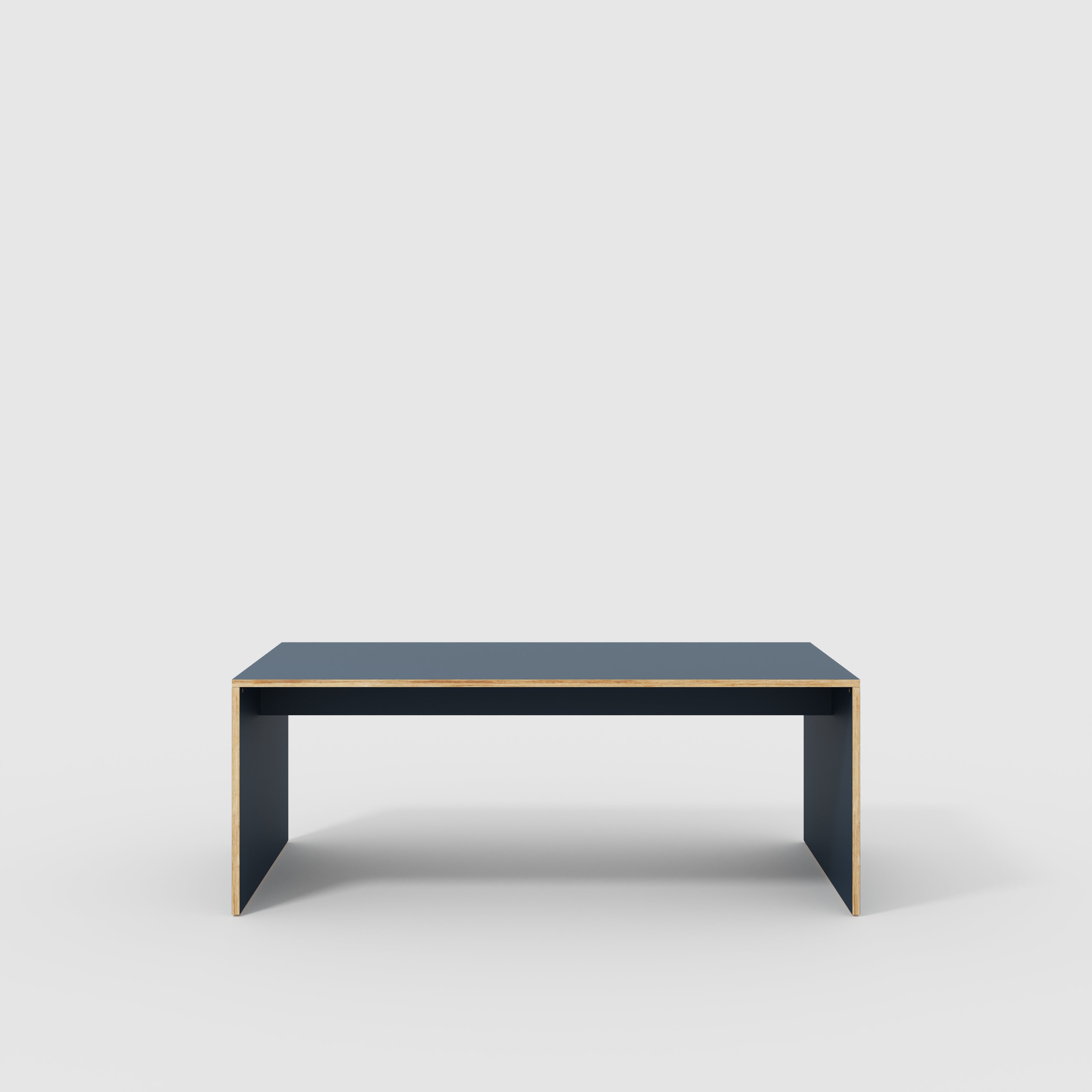 Table with Solid Sides - Formica Night Sea Blue - 2000(w) x 1000(d) x 750(h)