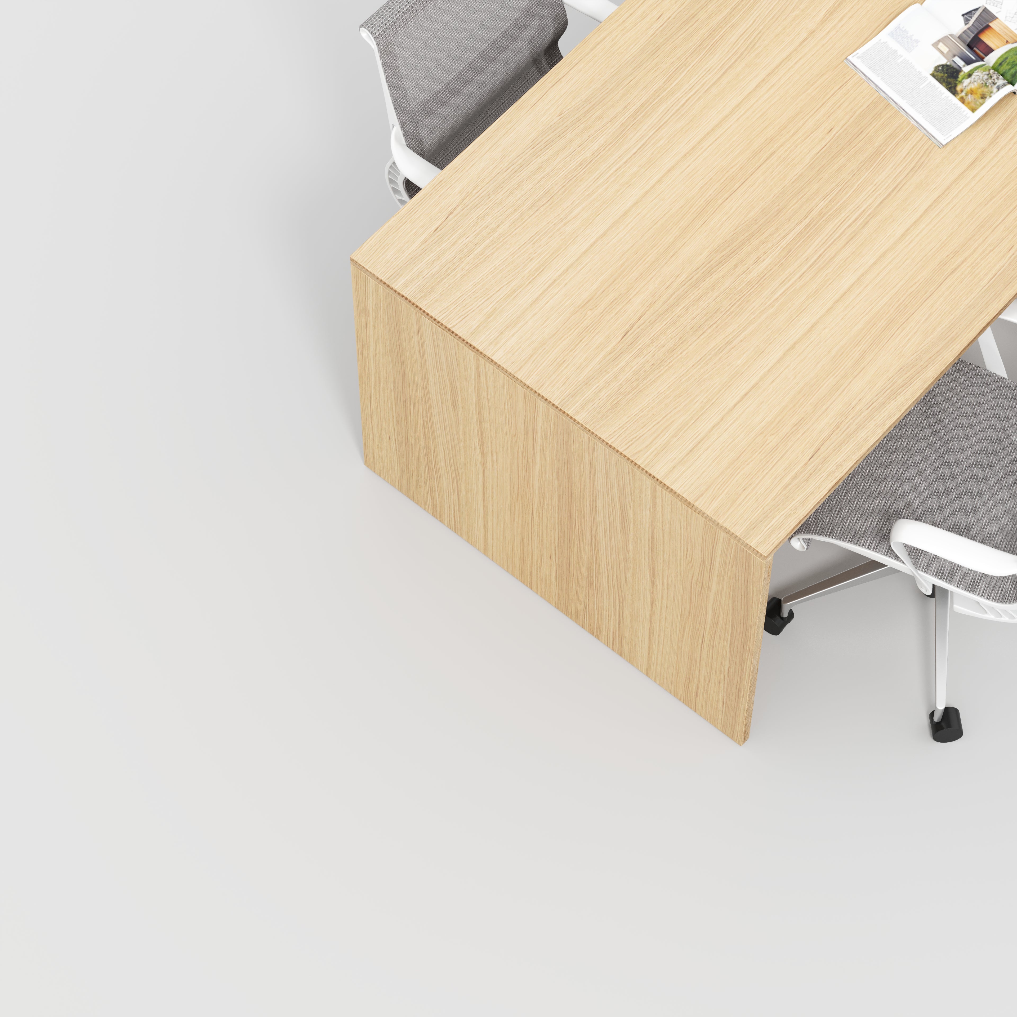 Table with Solid Sides - Plywood Oak - 2000(w) x 1000(d) x 735(h)