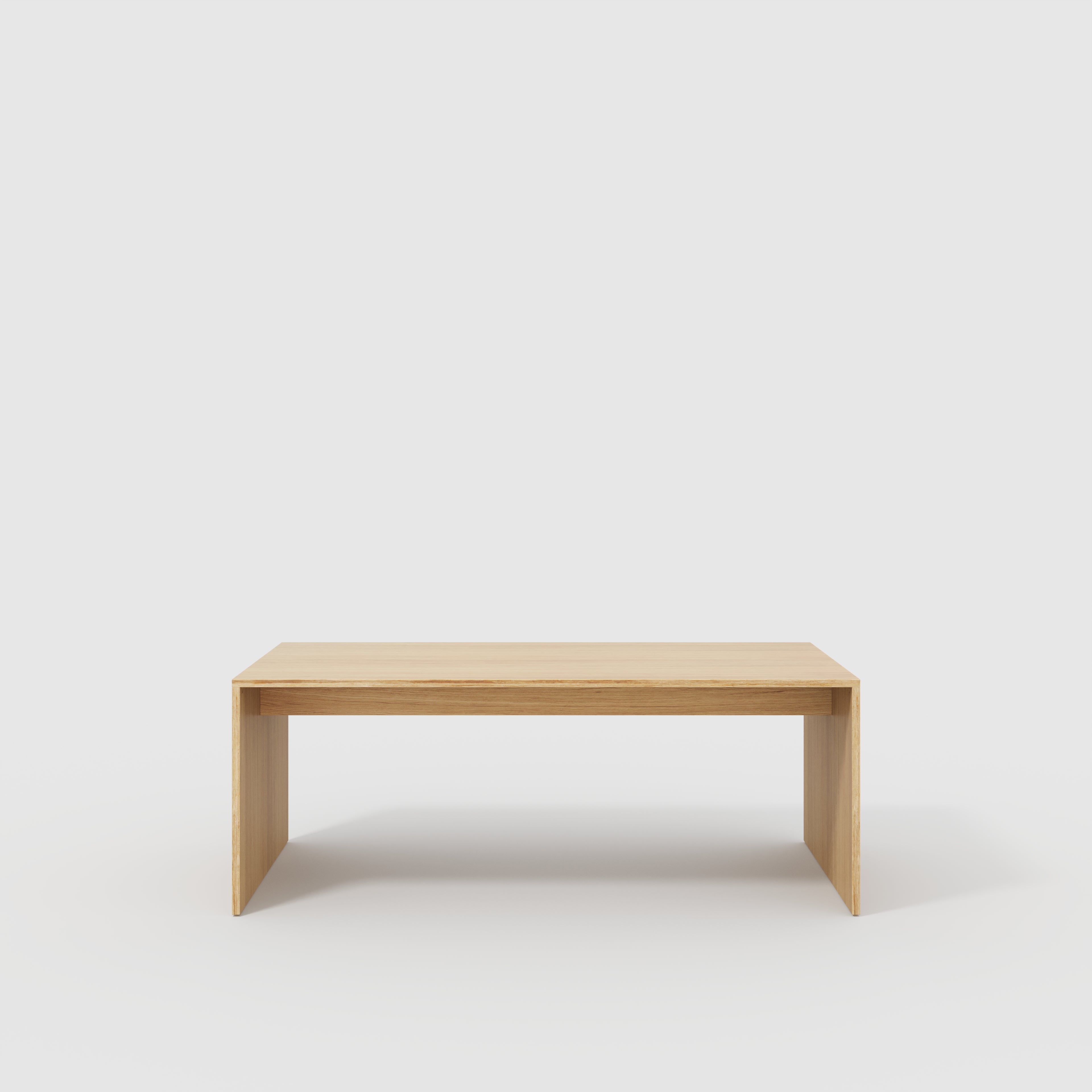 Table with Solid Sides - Plywood Oak - 2000(w) x 1000(d) x 750(h)