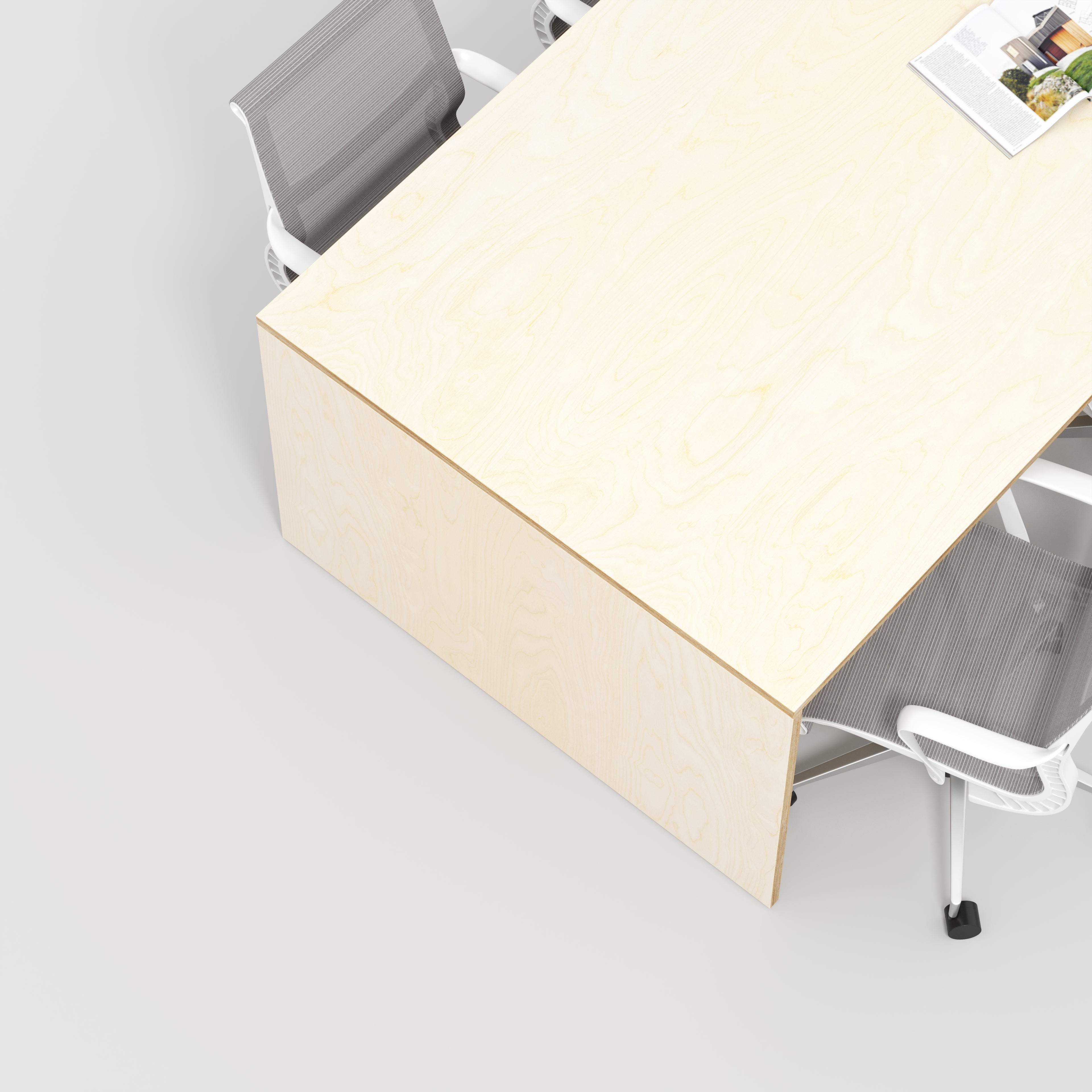 Table with Solid Sides - Plywood Birch - 2400(w) x 1200(d) x 750(h)