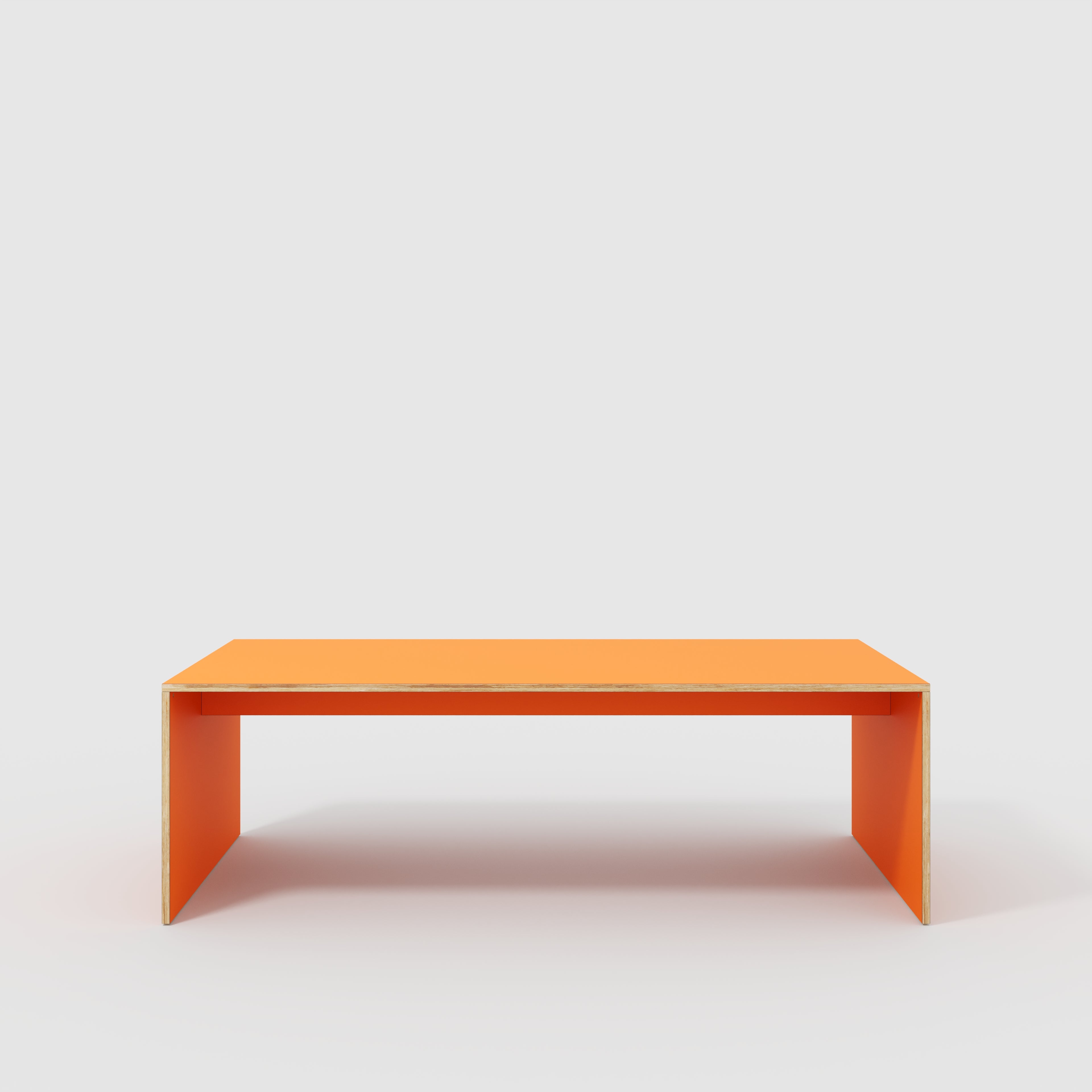 Table with Solid Sides - Formica Levante Orange - 2400(w) x 1200(d) x 750(h)