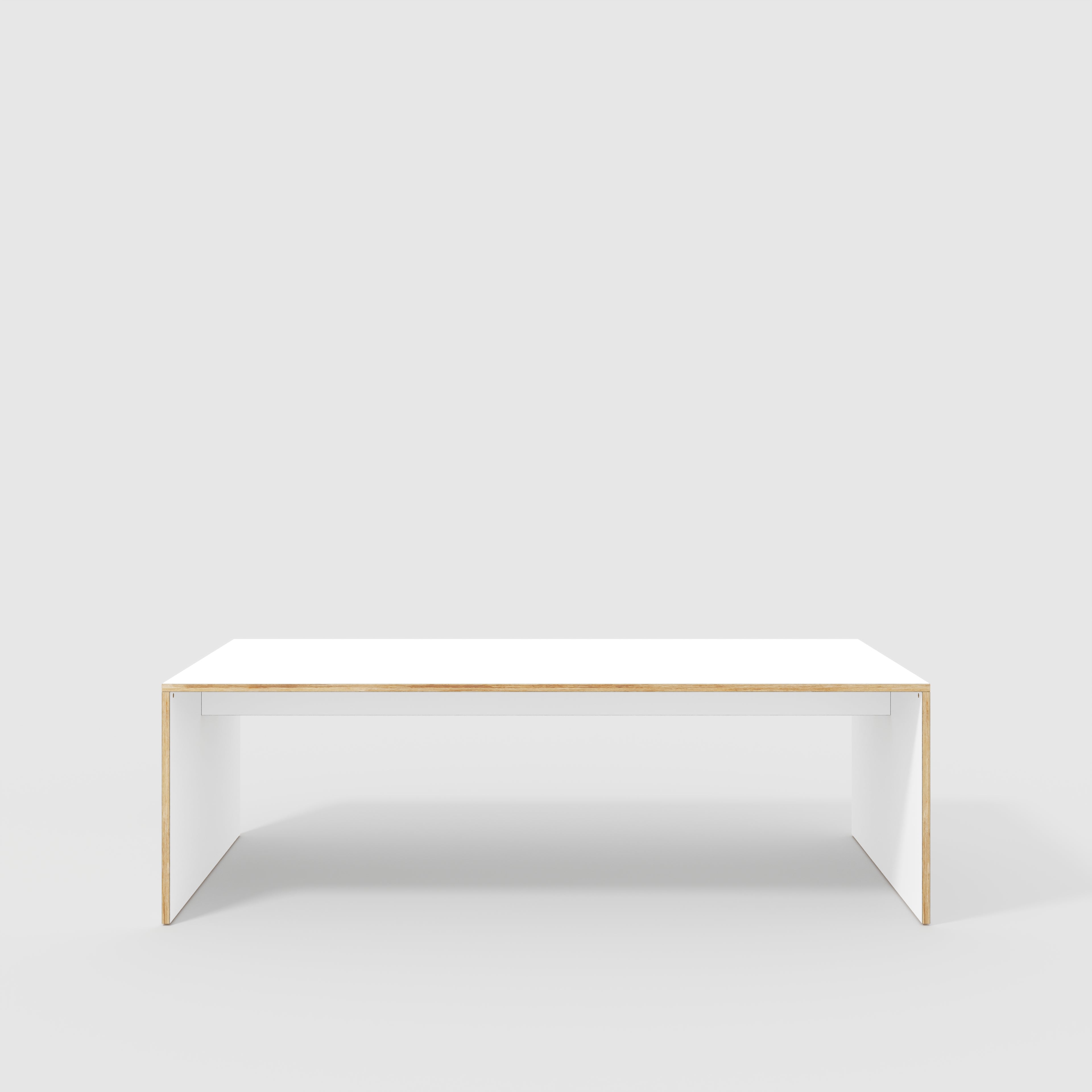 Table with Solid Sides - Formica White - 2400(w) x 1200(d) x 750(h)