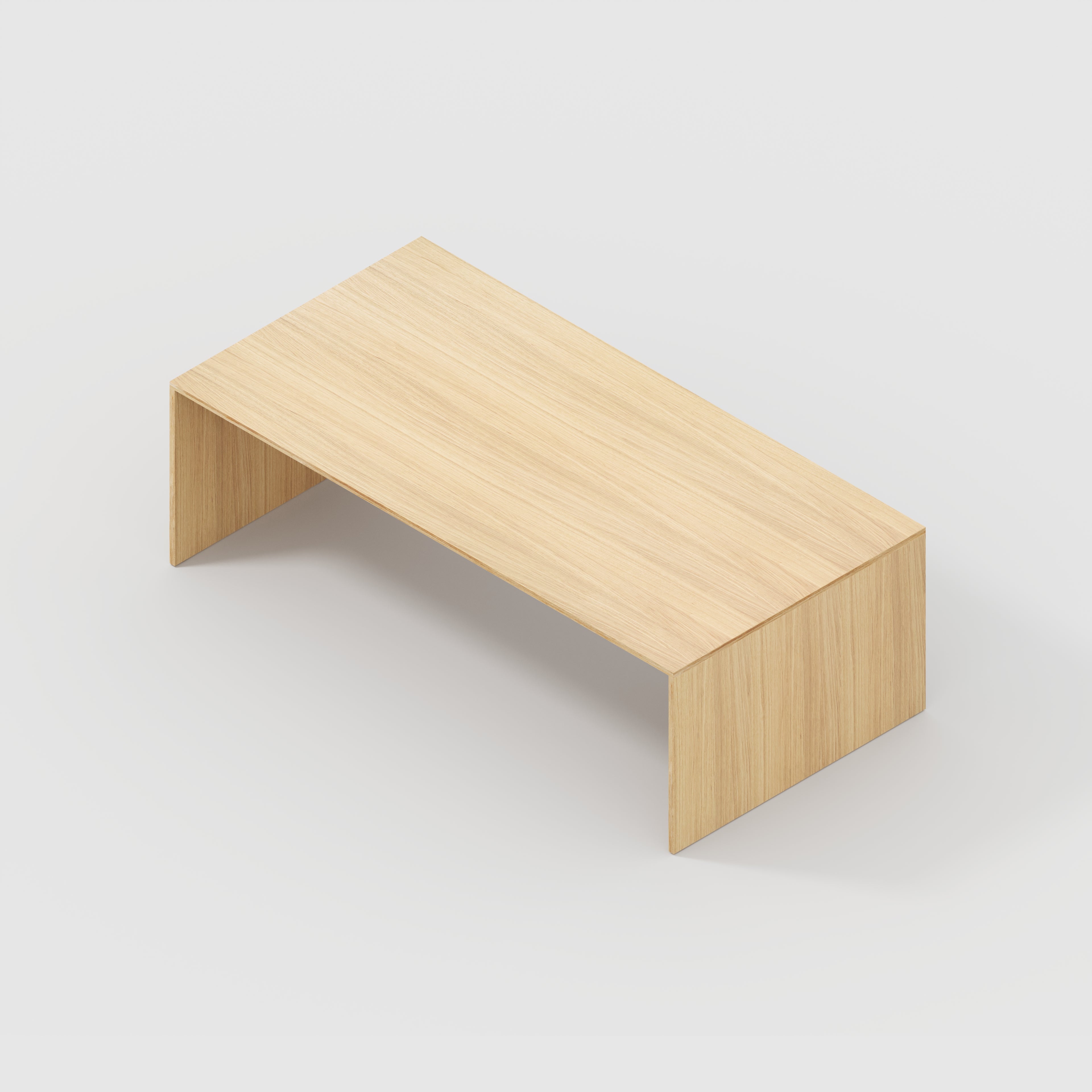 Table with Solid Sides - Plywood Oak - 2400(w) x 1200(d) x 735(h)
