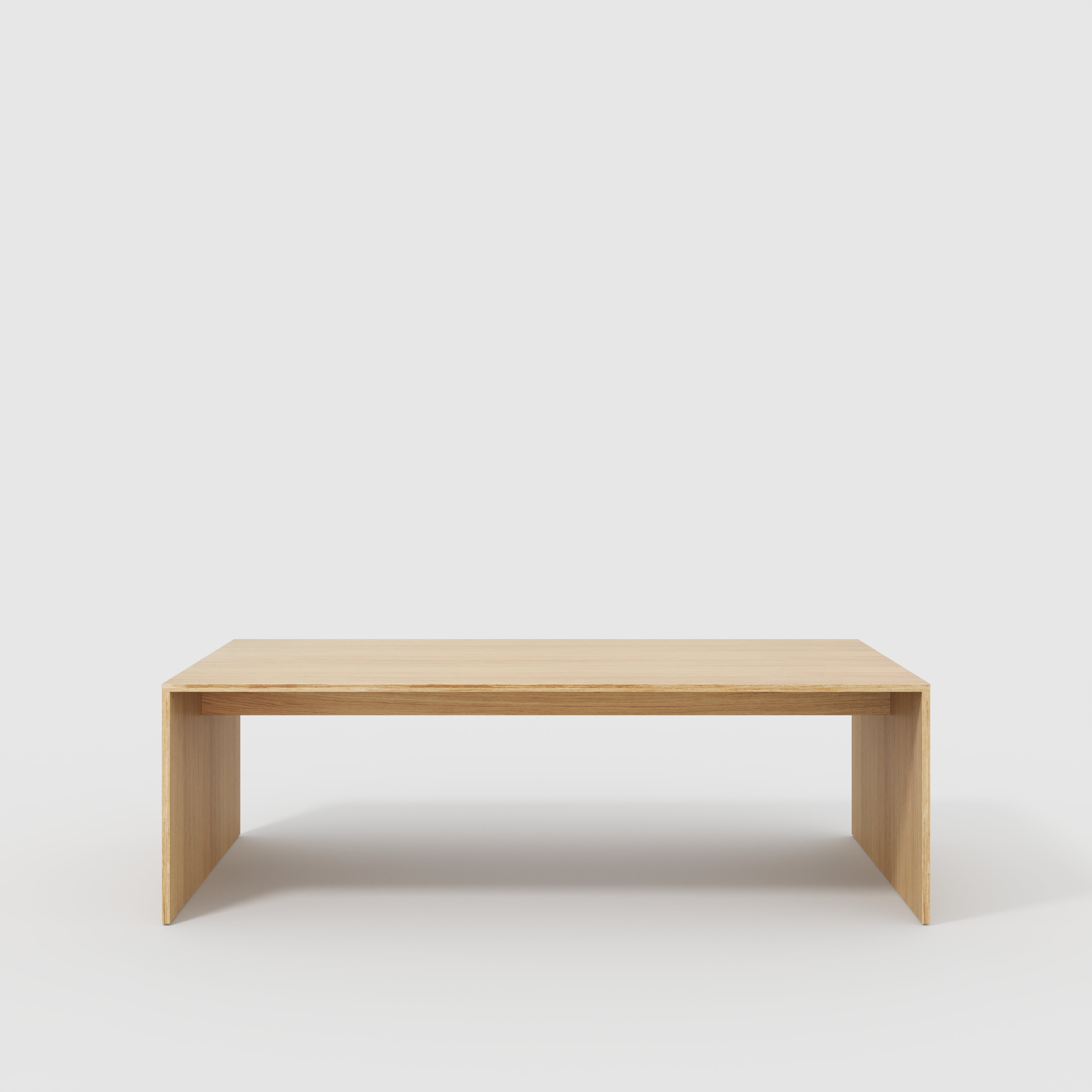 Table with Solid Sides - Plywood Oak - 2400(w) x 1200(d) x 750(h)
