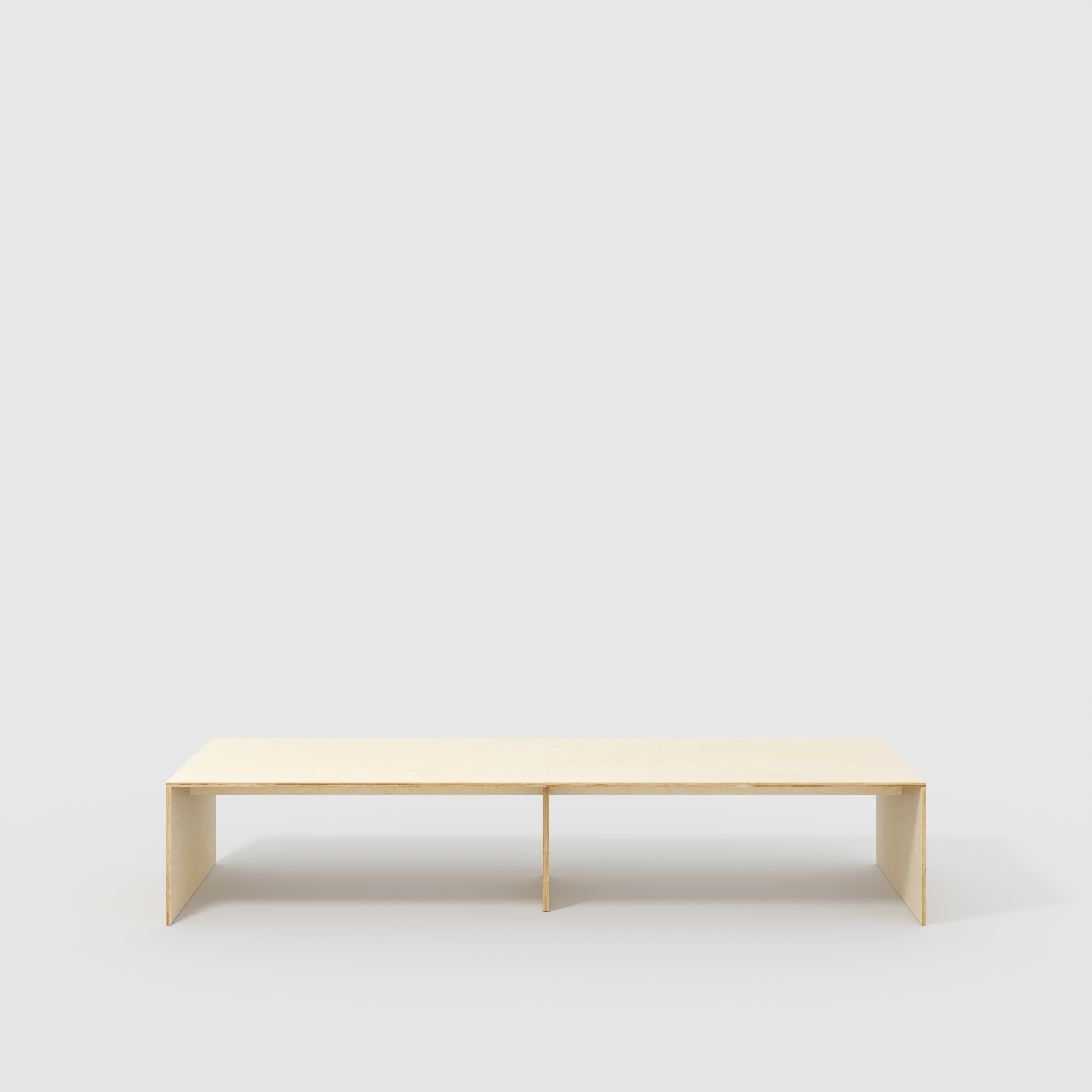 Table with Solid Sides - Plywood Birch - 4000(w) x 1000(d) x 735(h)