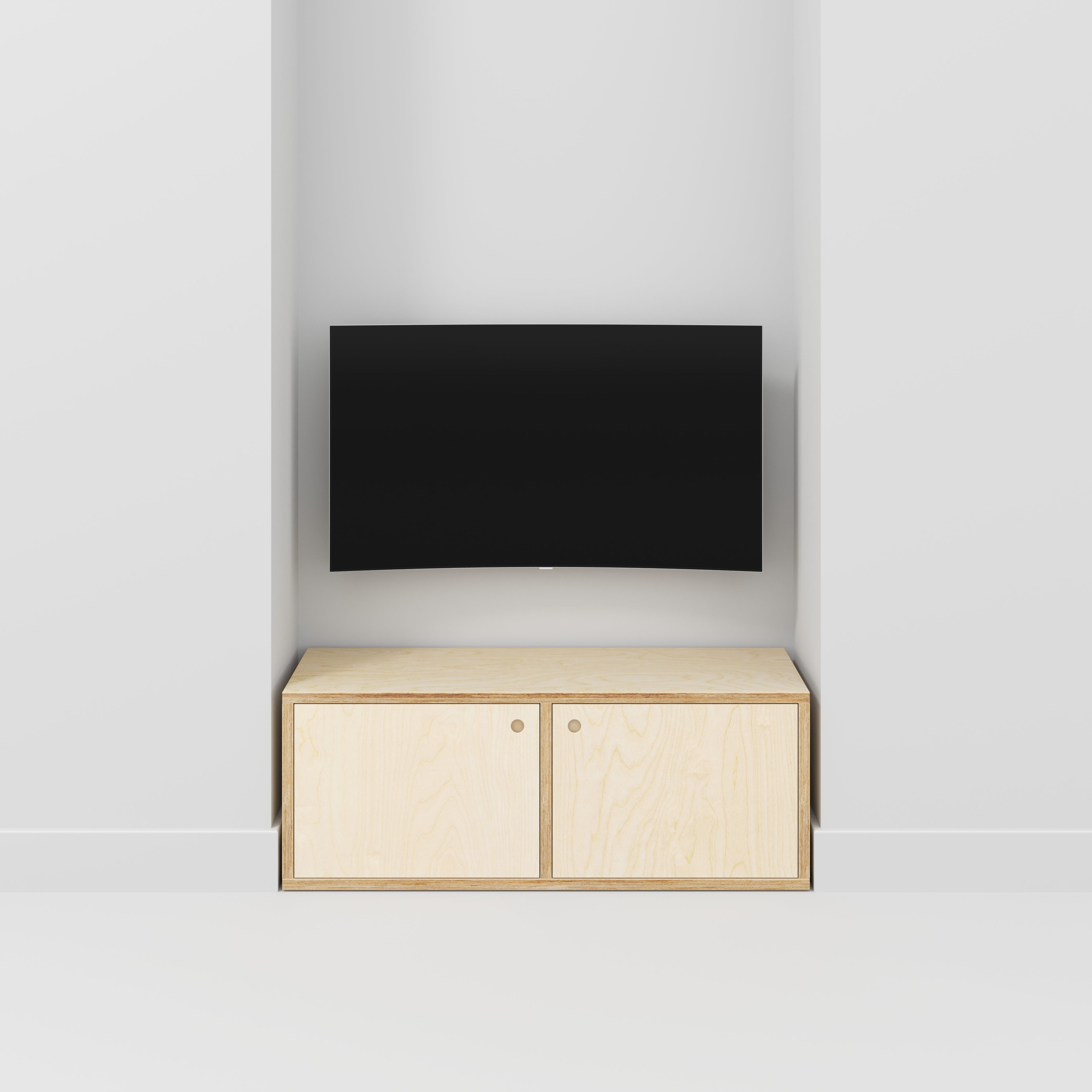 Storage with Doors - Plywood Birch - 1200(w) x 400(d) x 450(h)