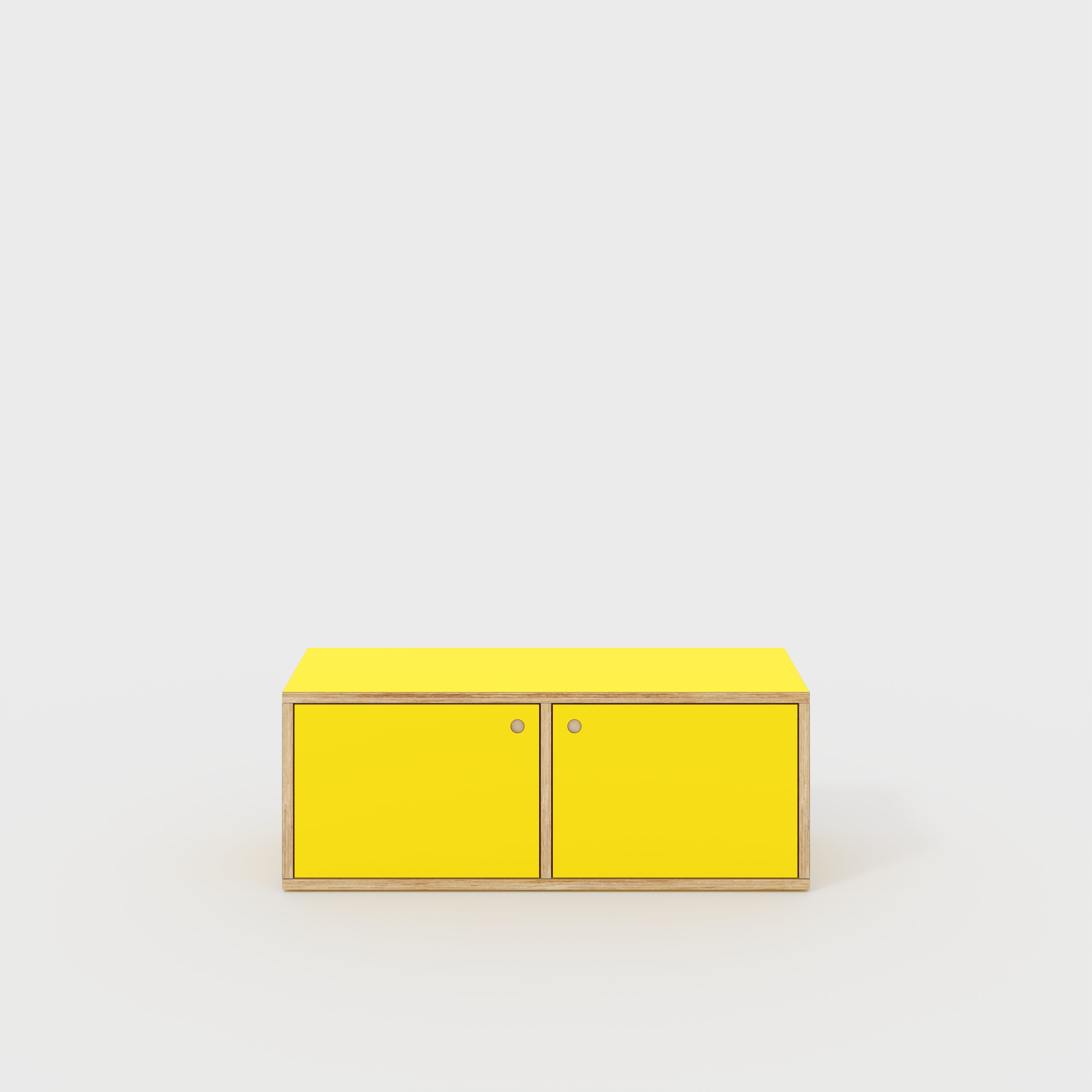 Storage with Doors - Formica Chrome Yellow - 1200(w) x 400(d) x 450(h)
