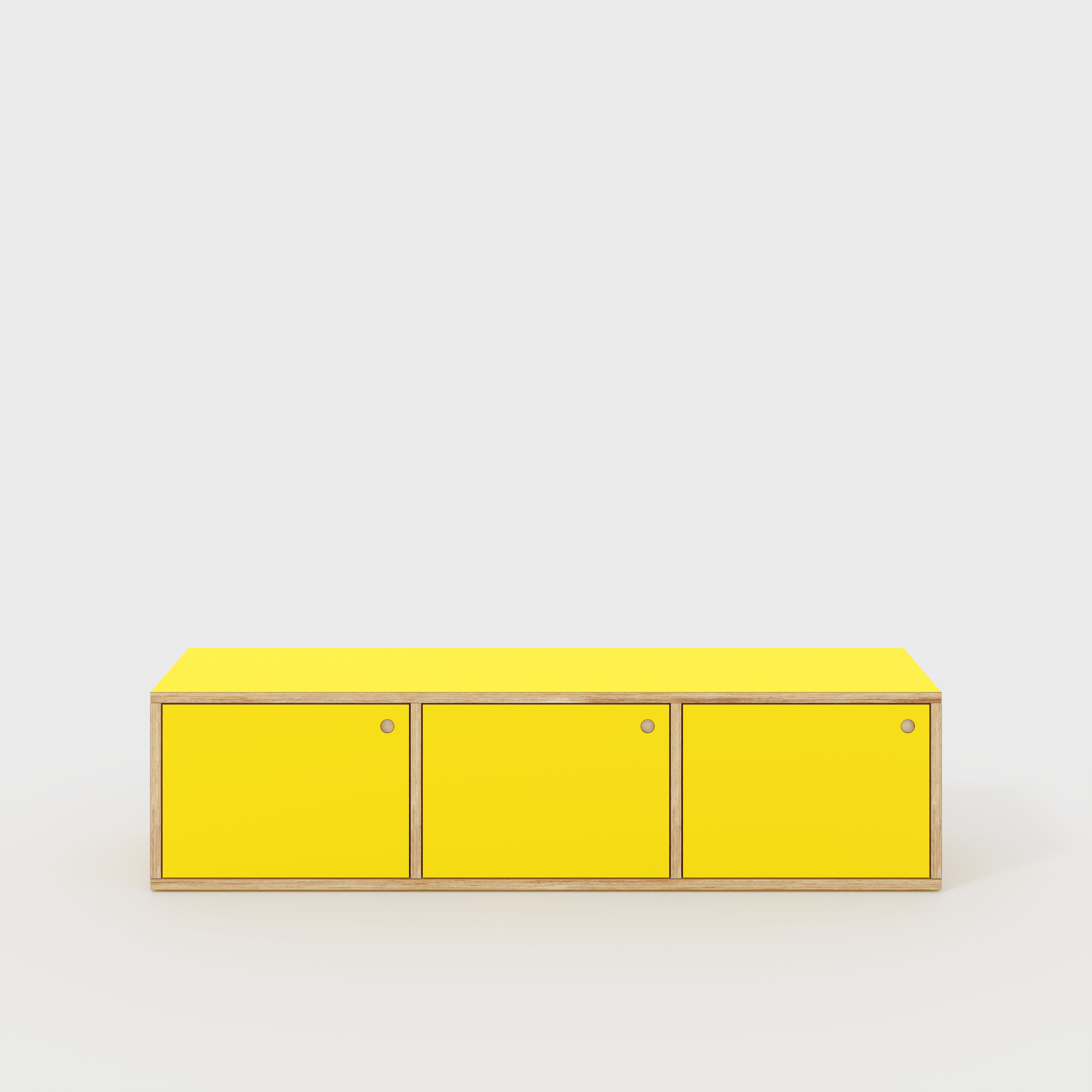 Storage with Doors - Formica Chrome Yellow - 1800(w) x 400(d) x 450(h)
