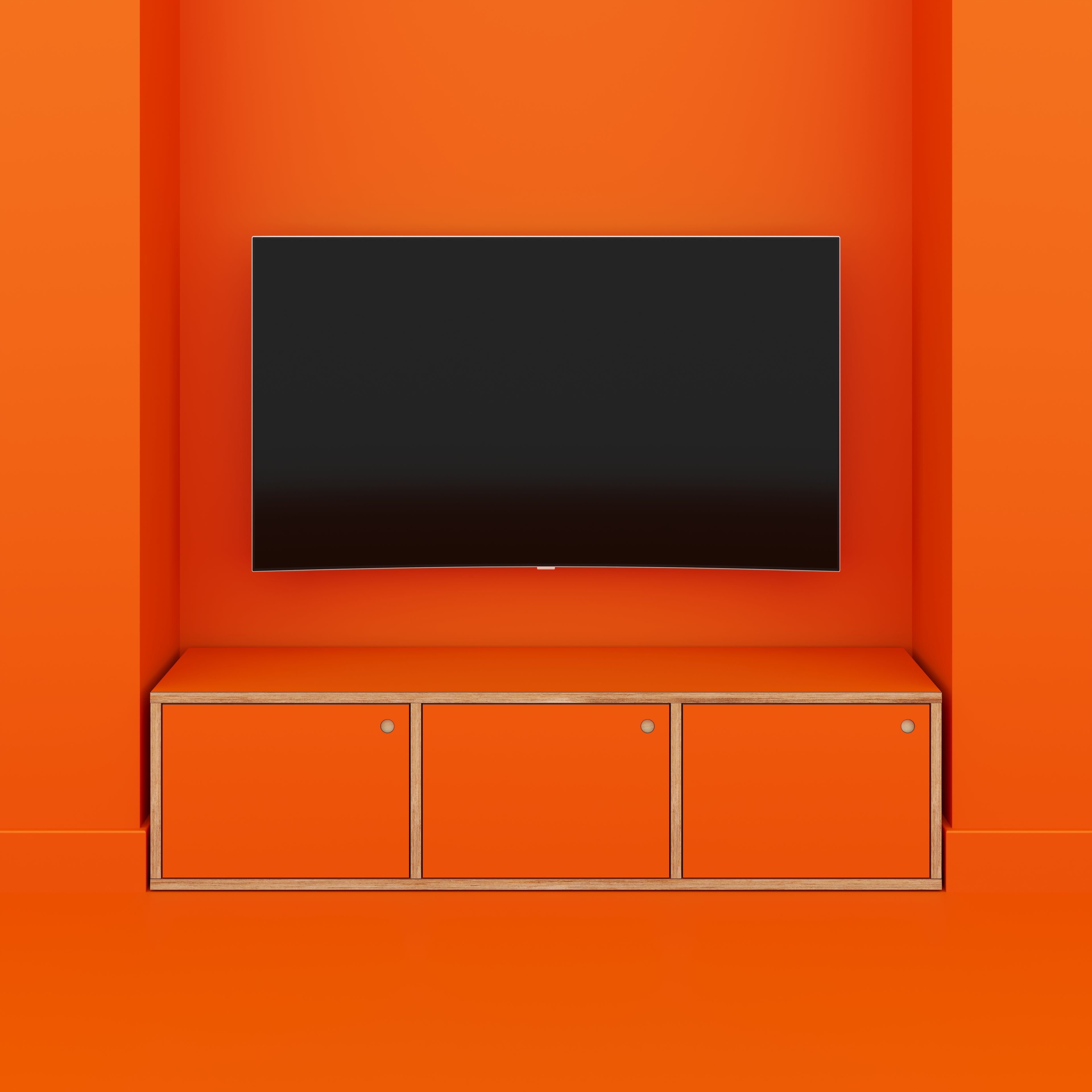 Storage with Doors - Formica Levante Orange - 1800(w) x 400(d) x 450(h)