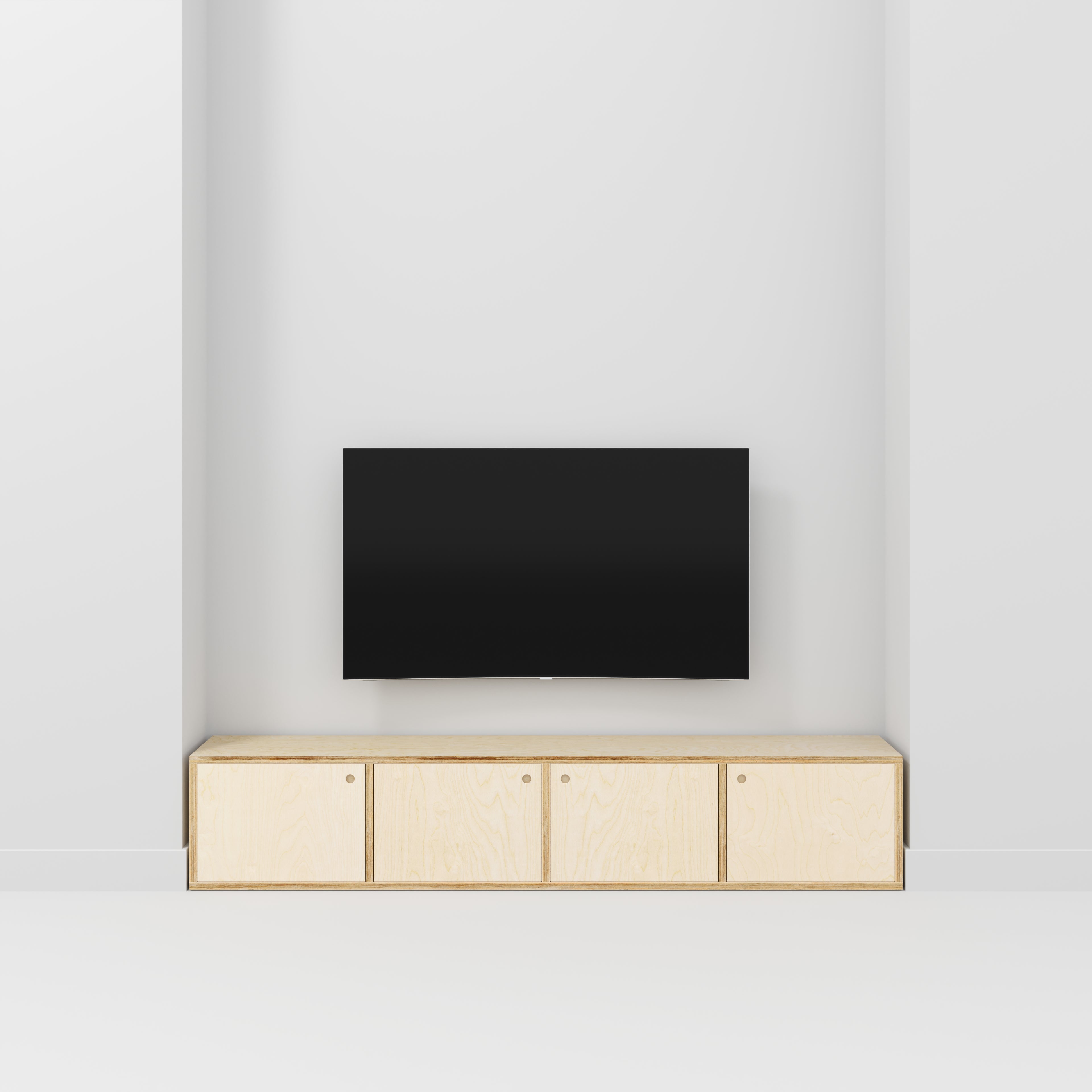 Storage with Doors - Plywood Birch - 2400(w) x 400(d) x 450(h)