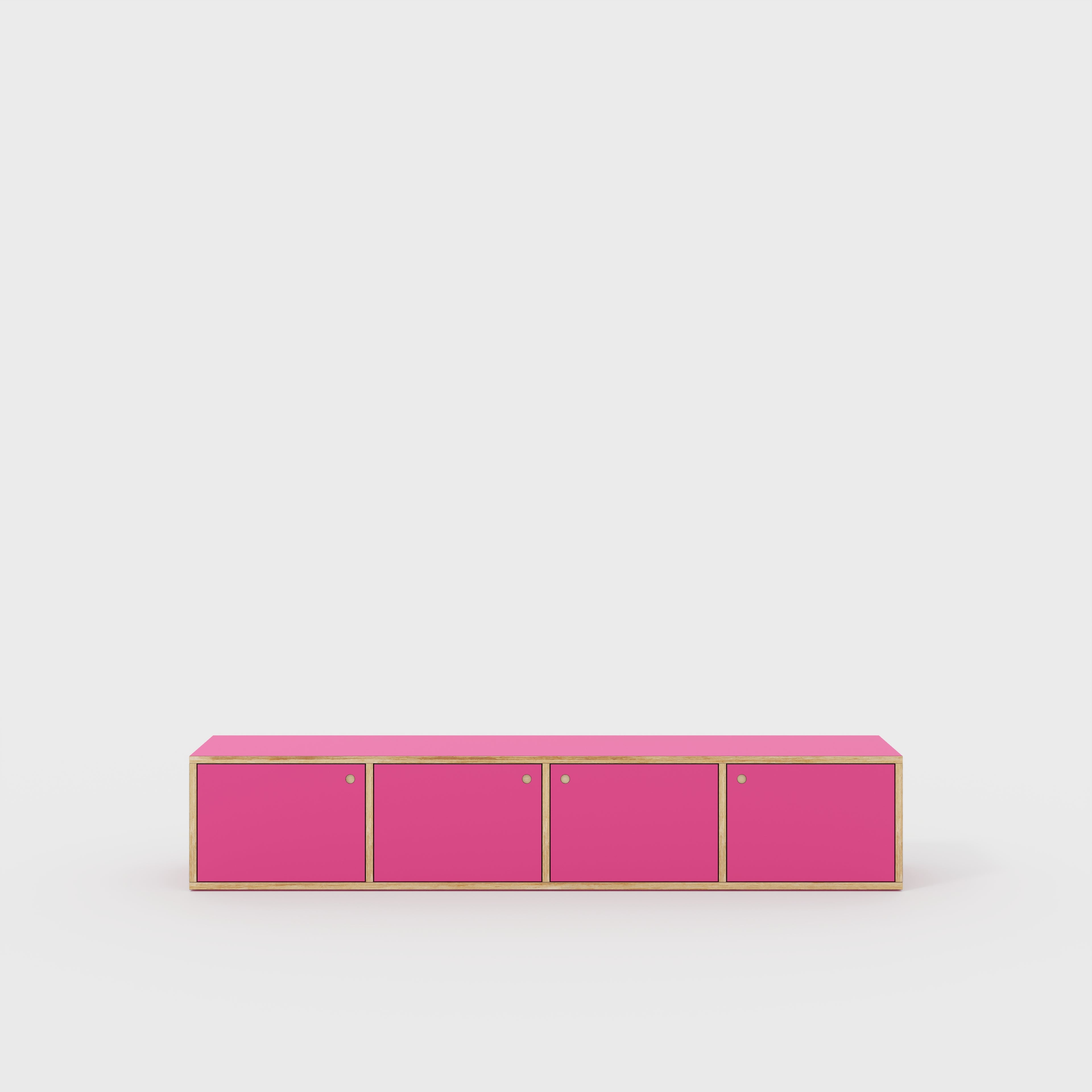 Storage with Doors - Formica Juicy Pink - 2400(w) x 400(d) x 450(h)