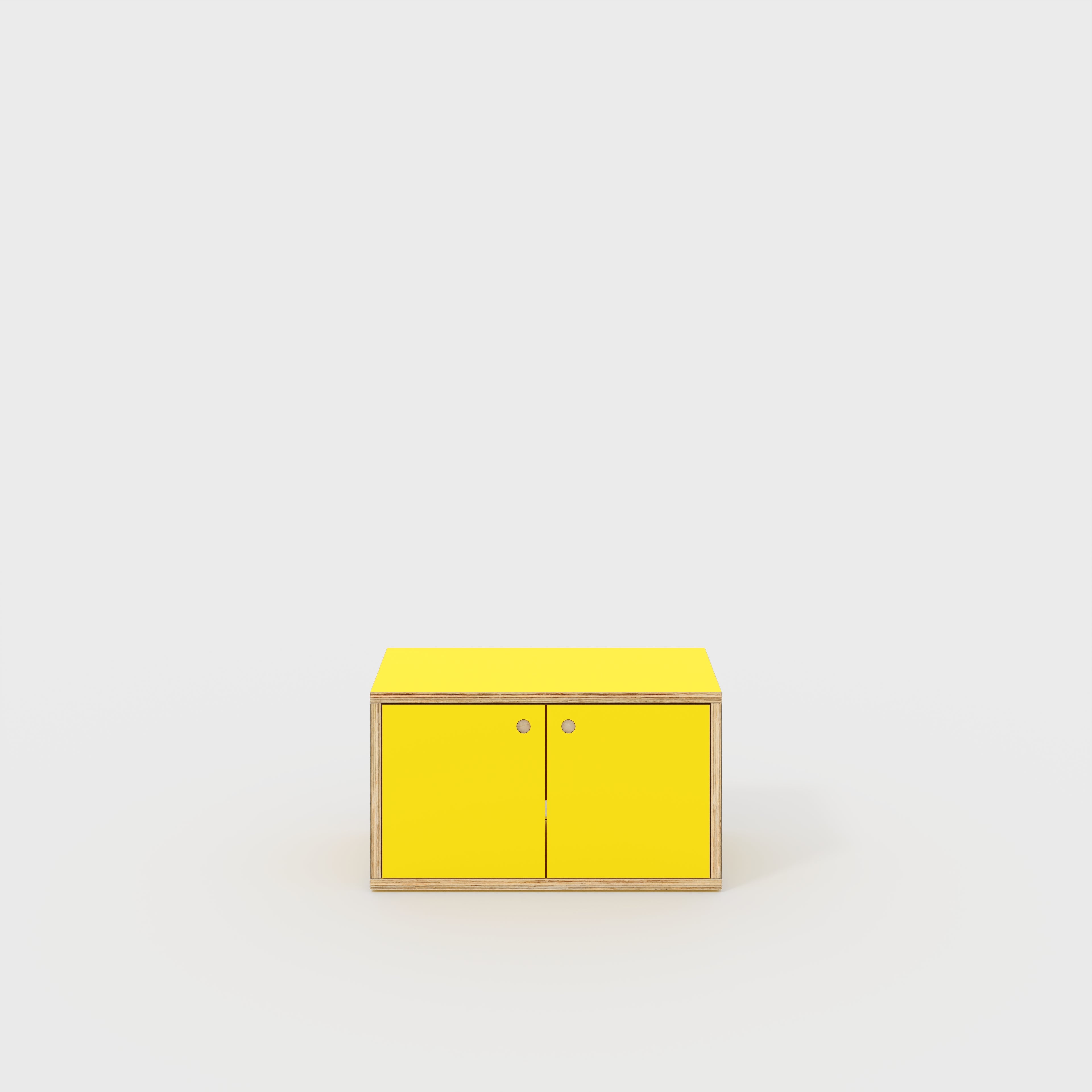 Storage with Doors - Formica Chrome Yellow - 800(w) x 400(d) x 450(h)