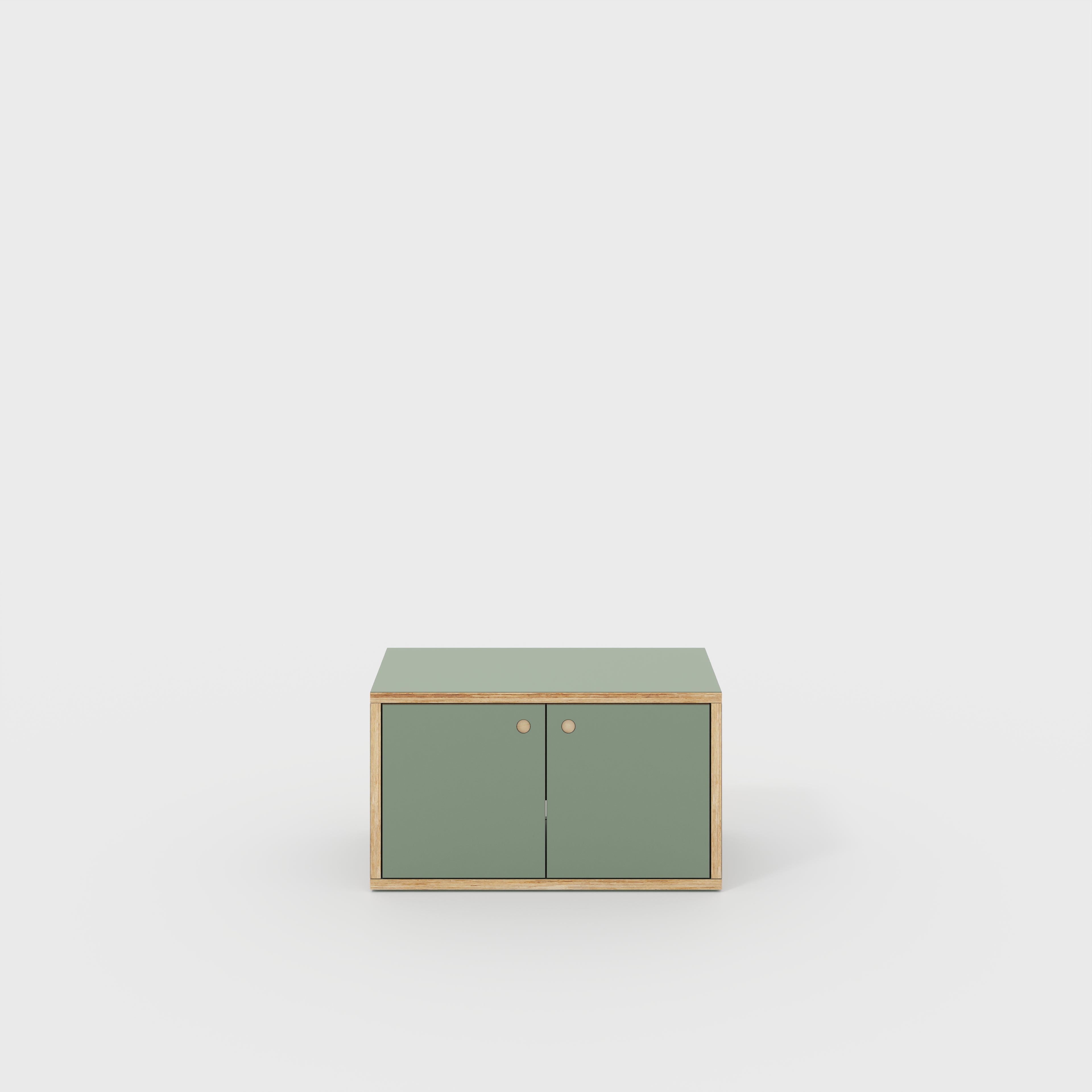 Storage with Doors - Formica Green Slate - 800(w) x 400(d) x 450(h)