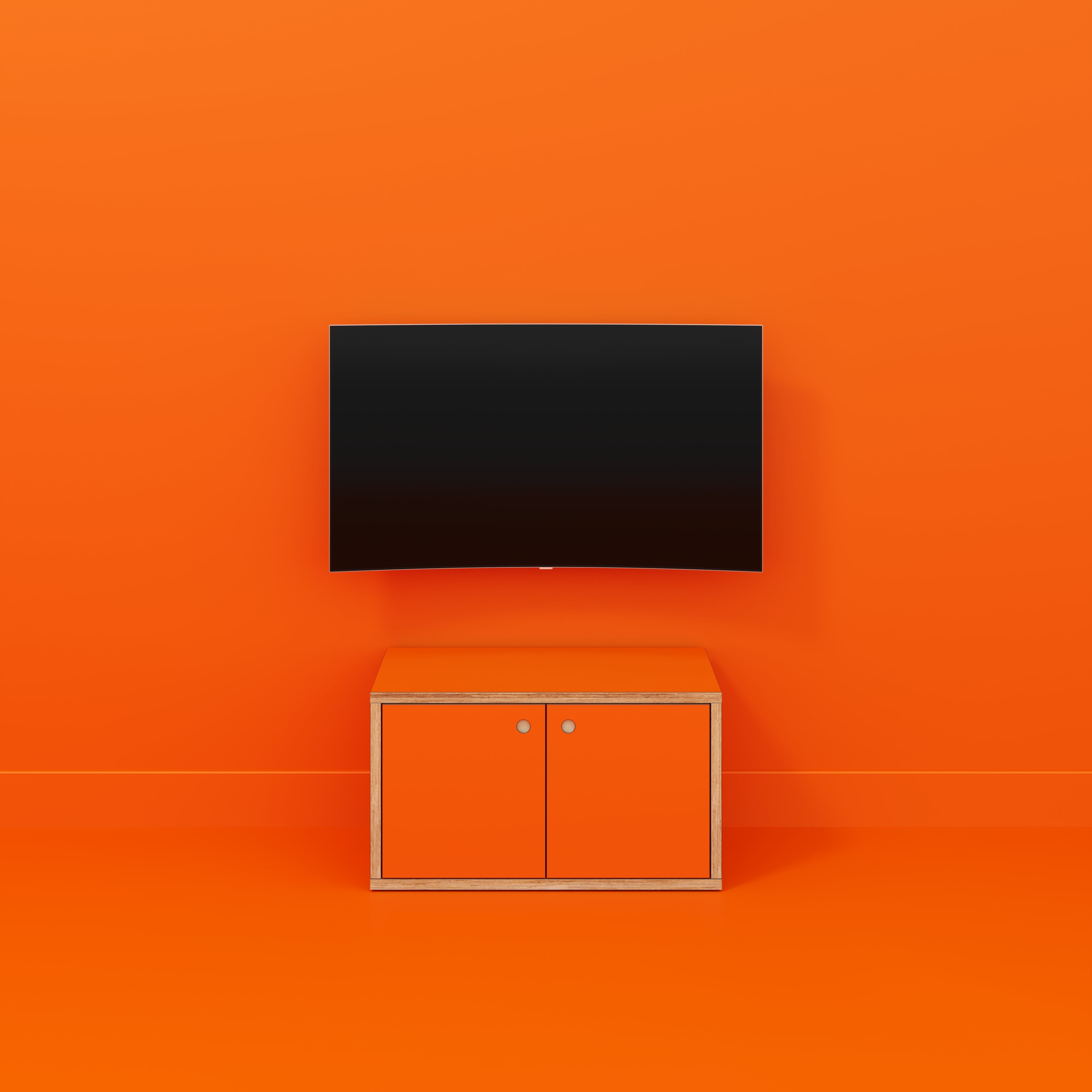Storage with Doors - Formica Levante Orange - 800(w) x 400(d) x 450(h)