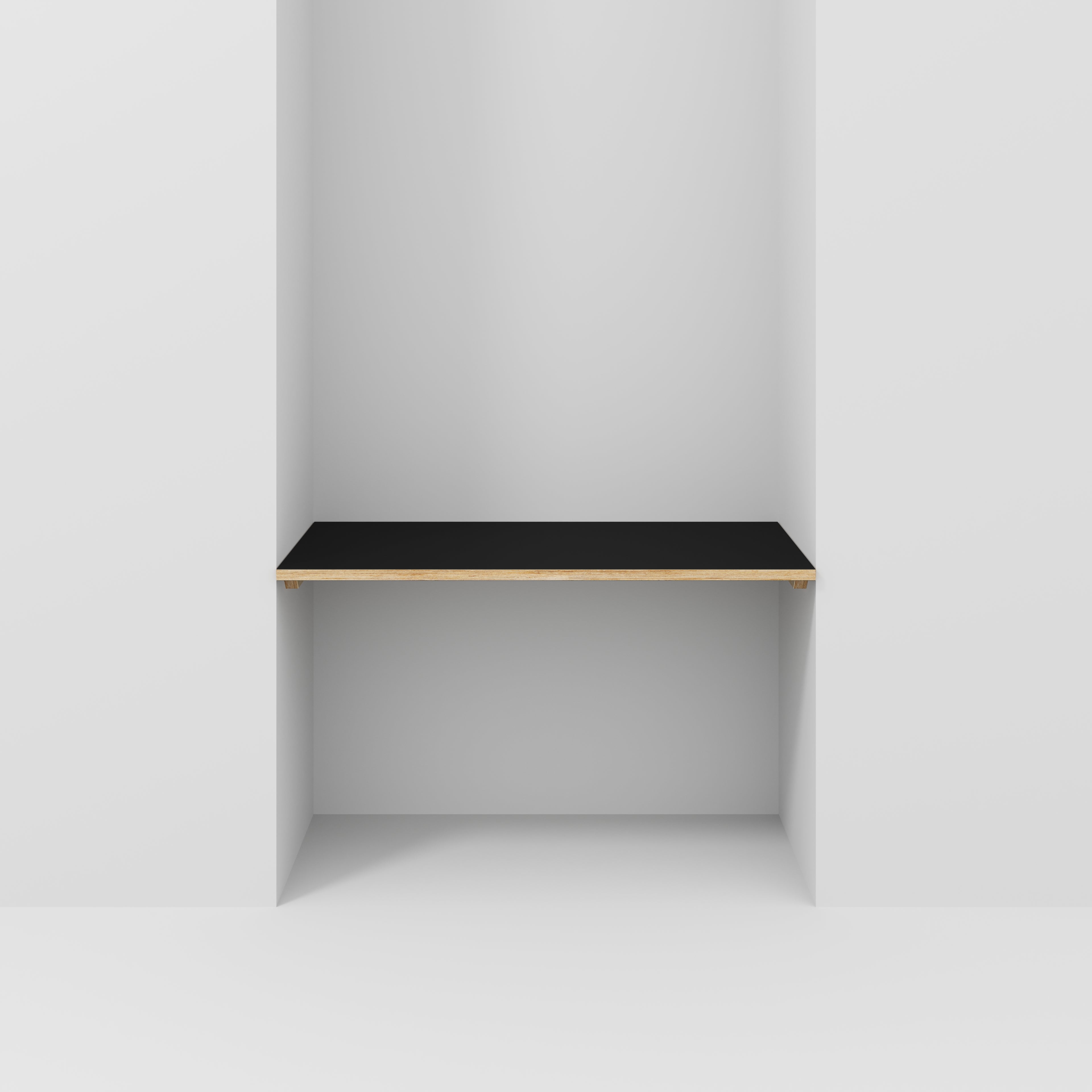 Wall Desk with Battens - Formica Diamond Black - 1200(w) x 600(d)