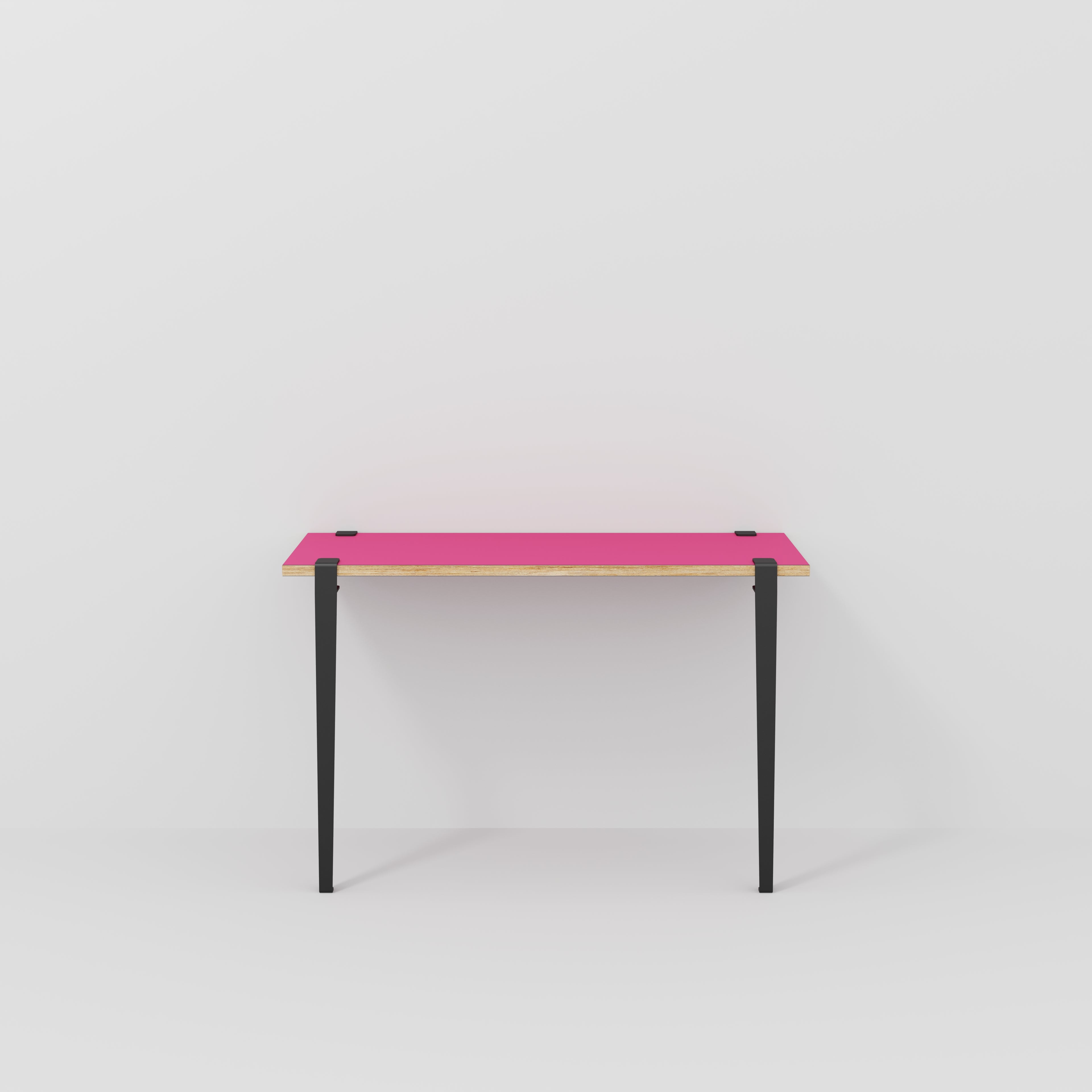 Wall Desk with Black Tiptoe Legs and Brackets - Formica Juicy Pink - 1200(w) x 400(d) x 750(h)