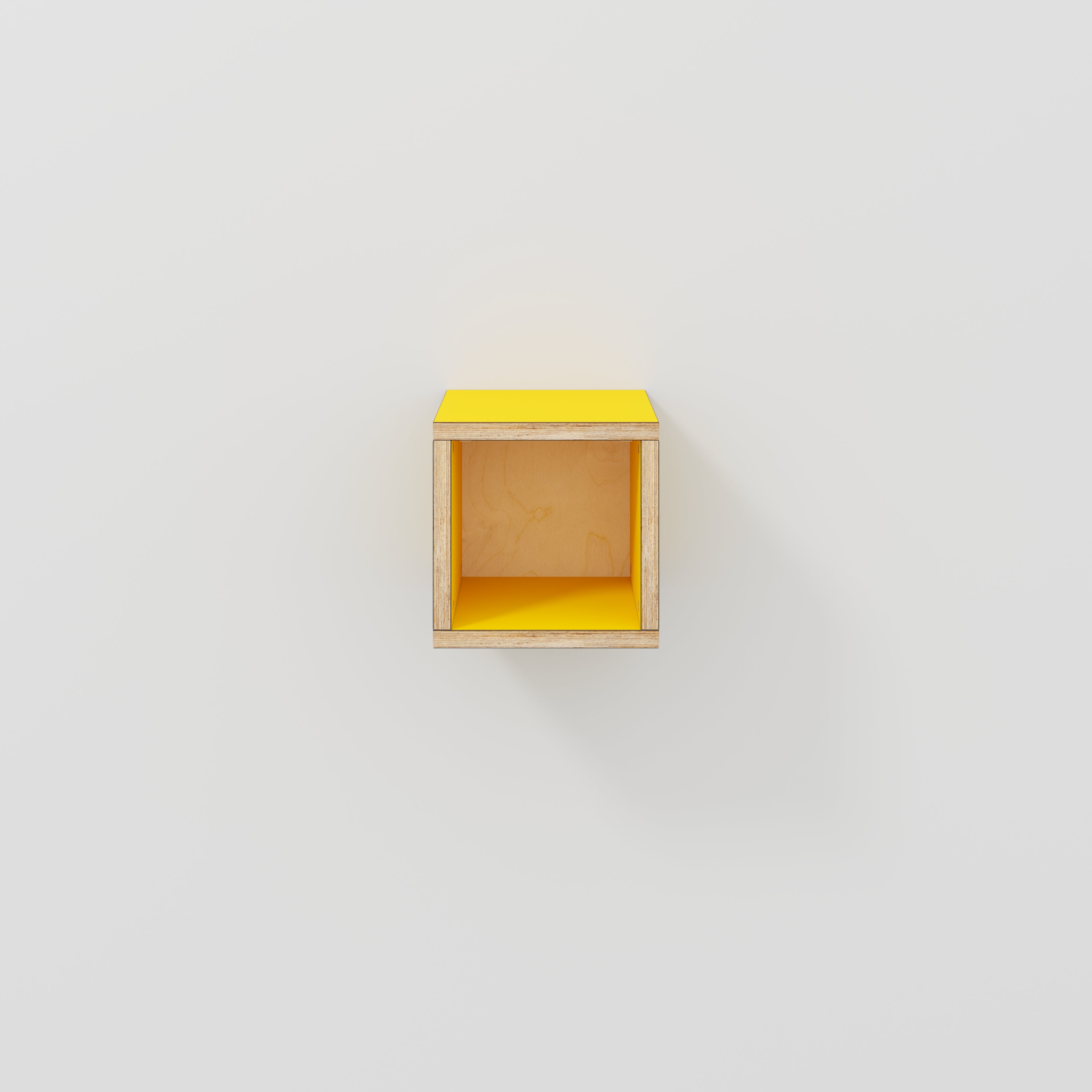 Wall Hung Box Storage - Formica Chrome Yellow - 300(w) x 300(d) x 300(h)