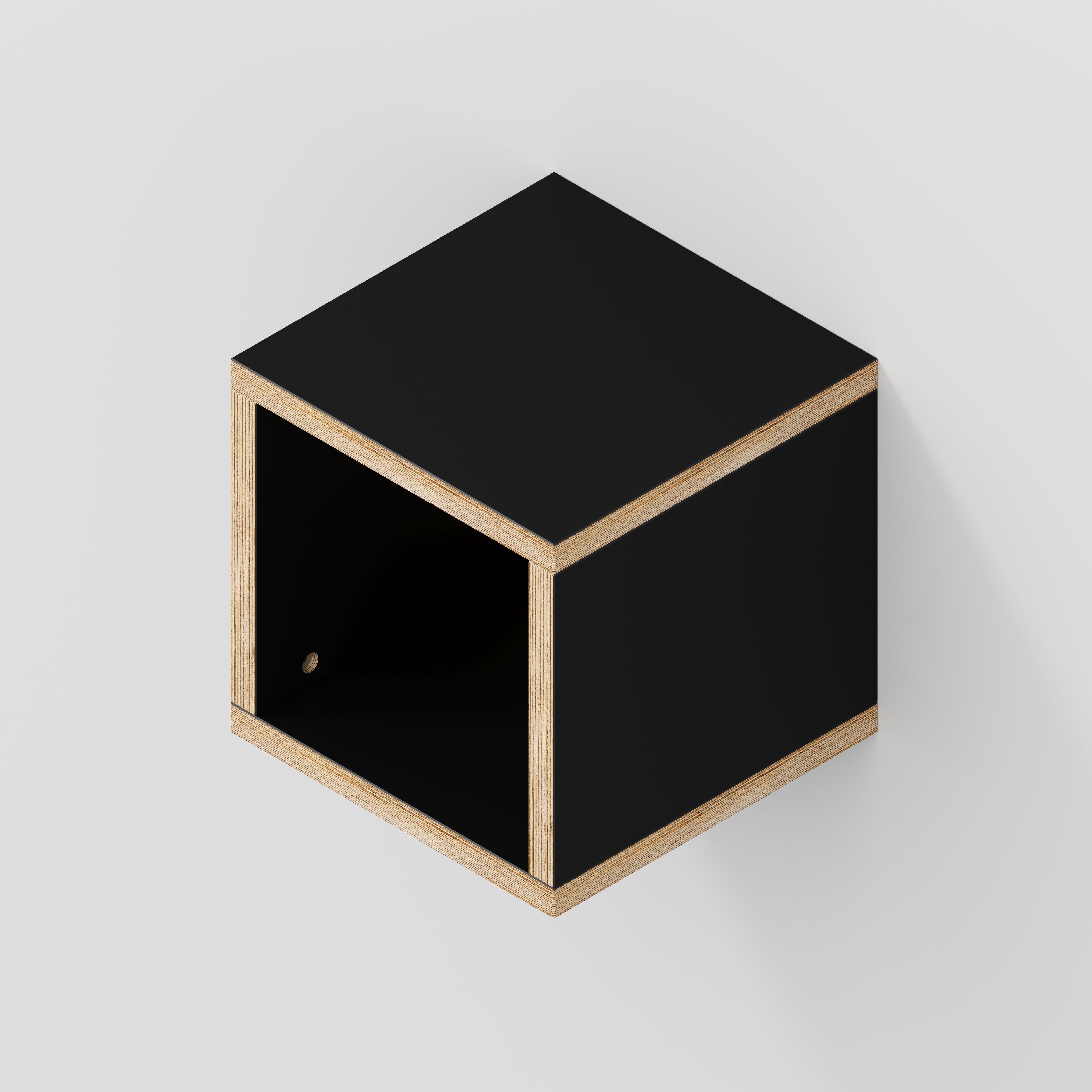 Wall Hung Box Storage - Formica Diamond Black - 300(w) x 300(d) x 300(h)