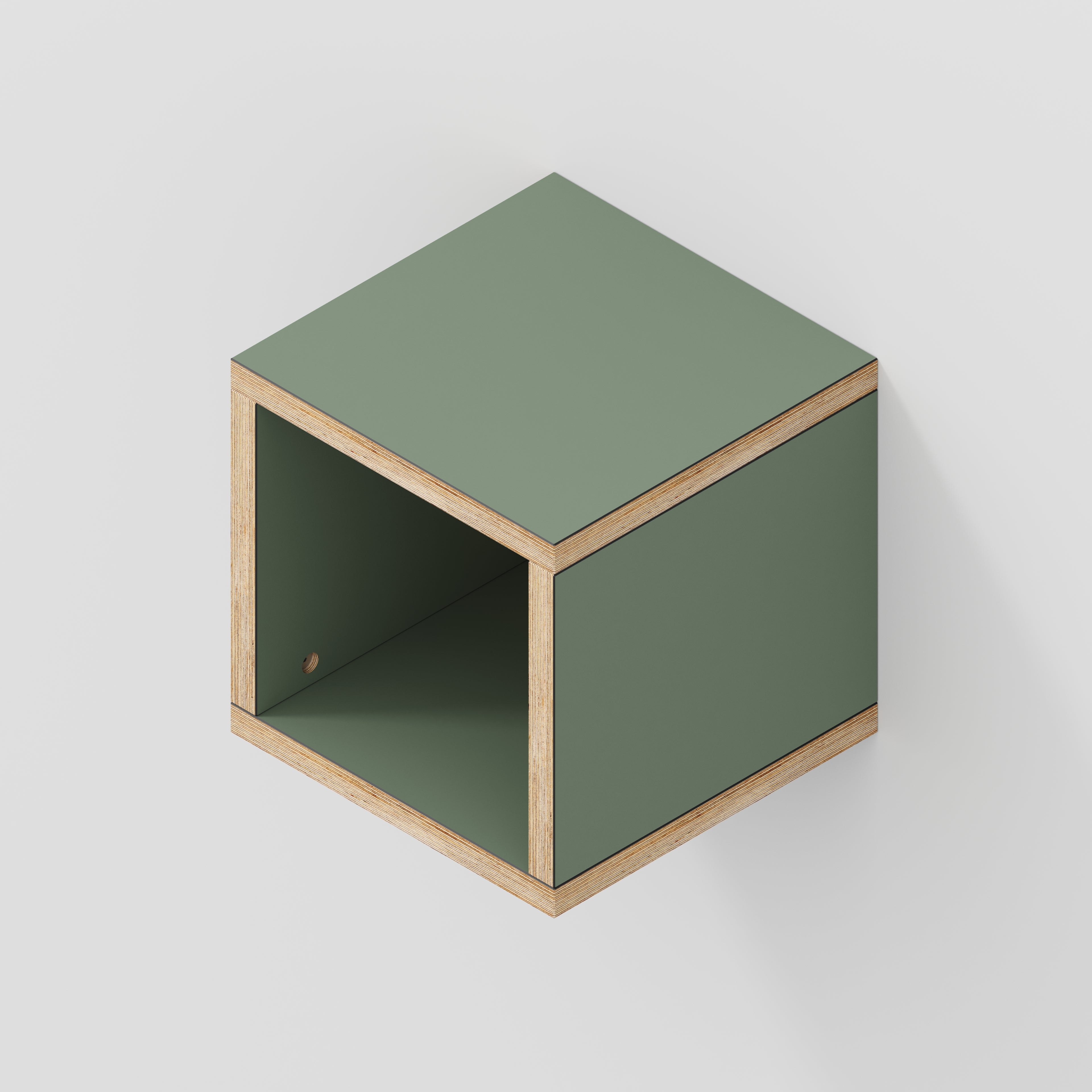 Wall Hung Box Storage - Formica Green Slate - 300(w) x 300(d) x 300(h)