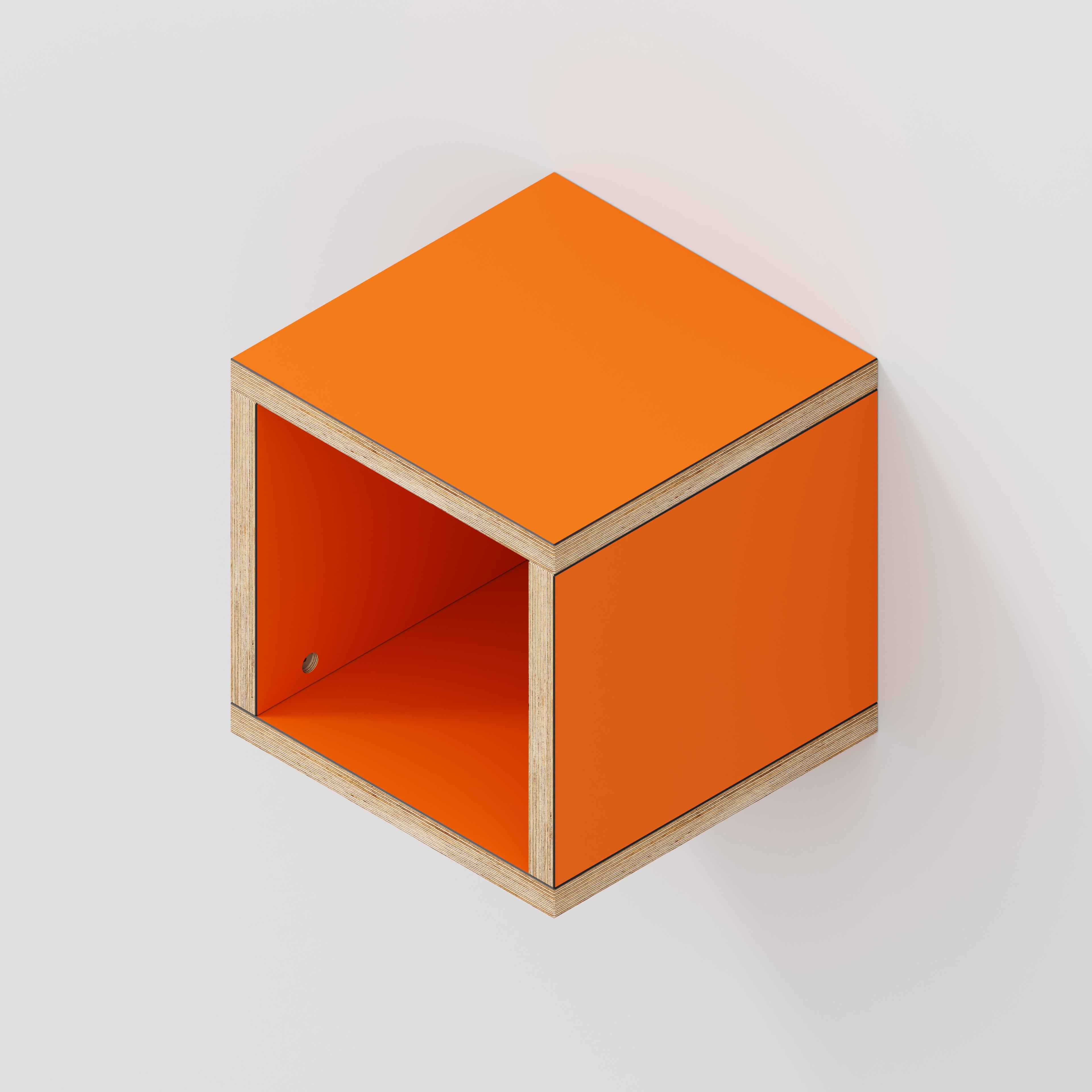 Wall Hung Box Storage - Formica Levante Orange - 300(w) x 300(d) x 300(h)