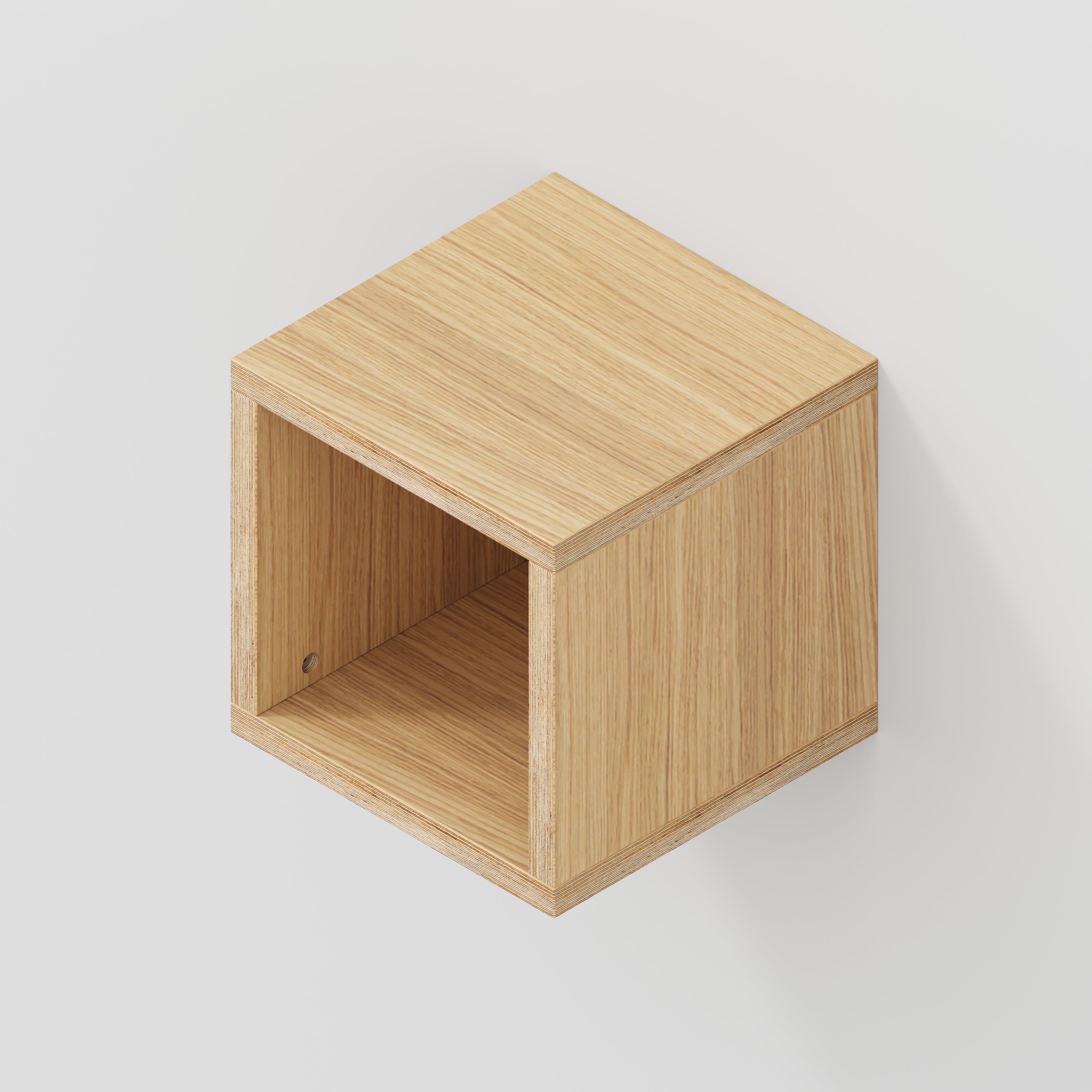 Wall Hung Box Storage - Plywood Oak - 300(w) x 300(d) x 300(h)