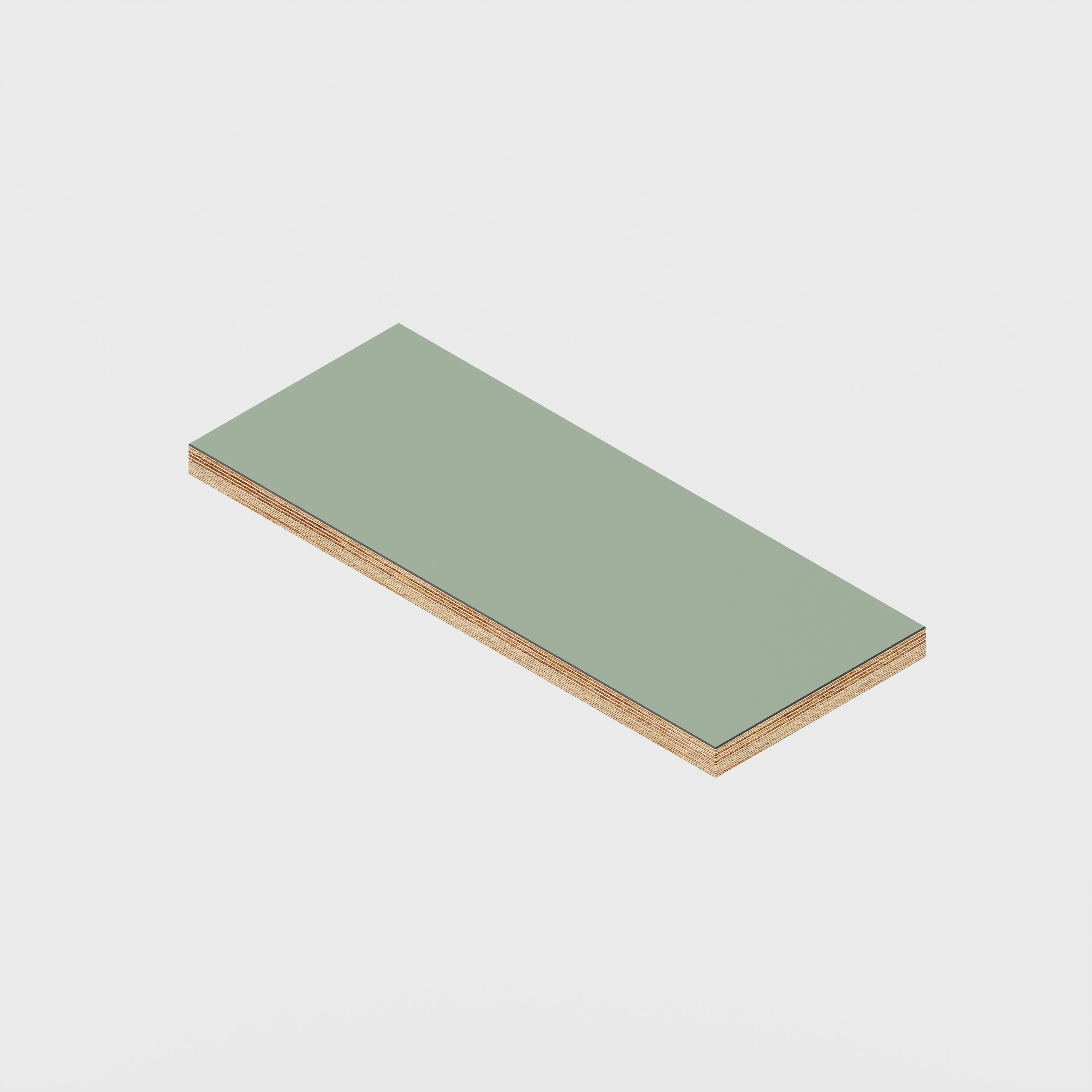 Plywood Shelf - Formica Green Slate - 500(w) x 200(d) - 24mm