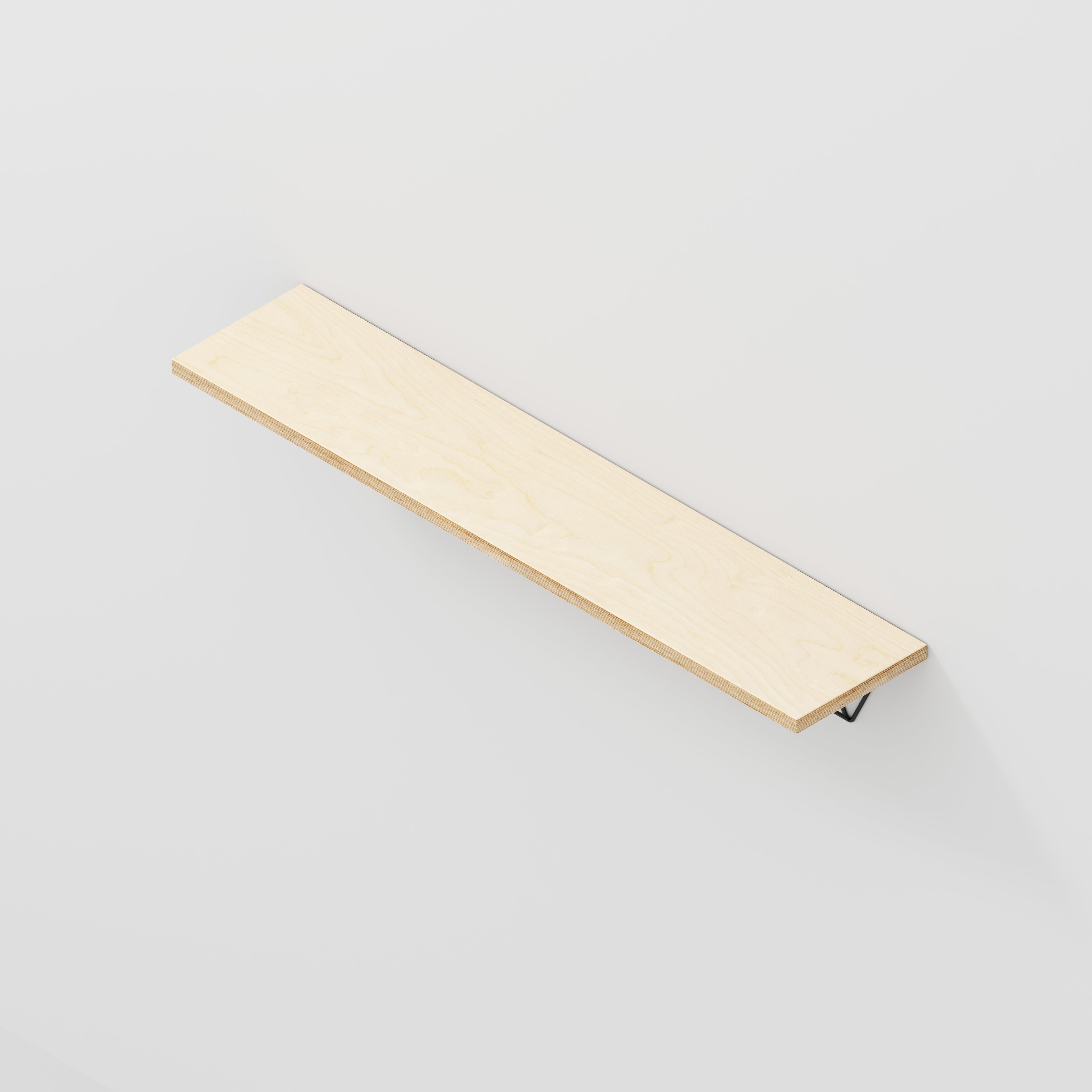 Wall Shelf with Prism Brackets - Plywood Birch - 1200(w) x 250(d)