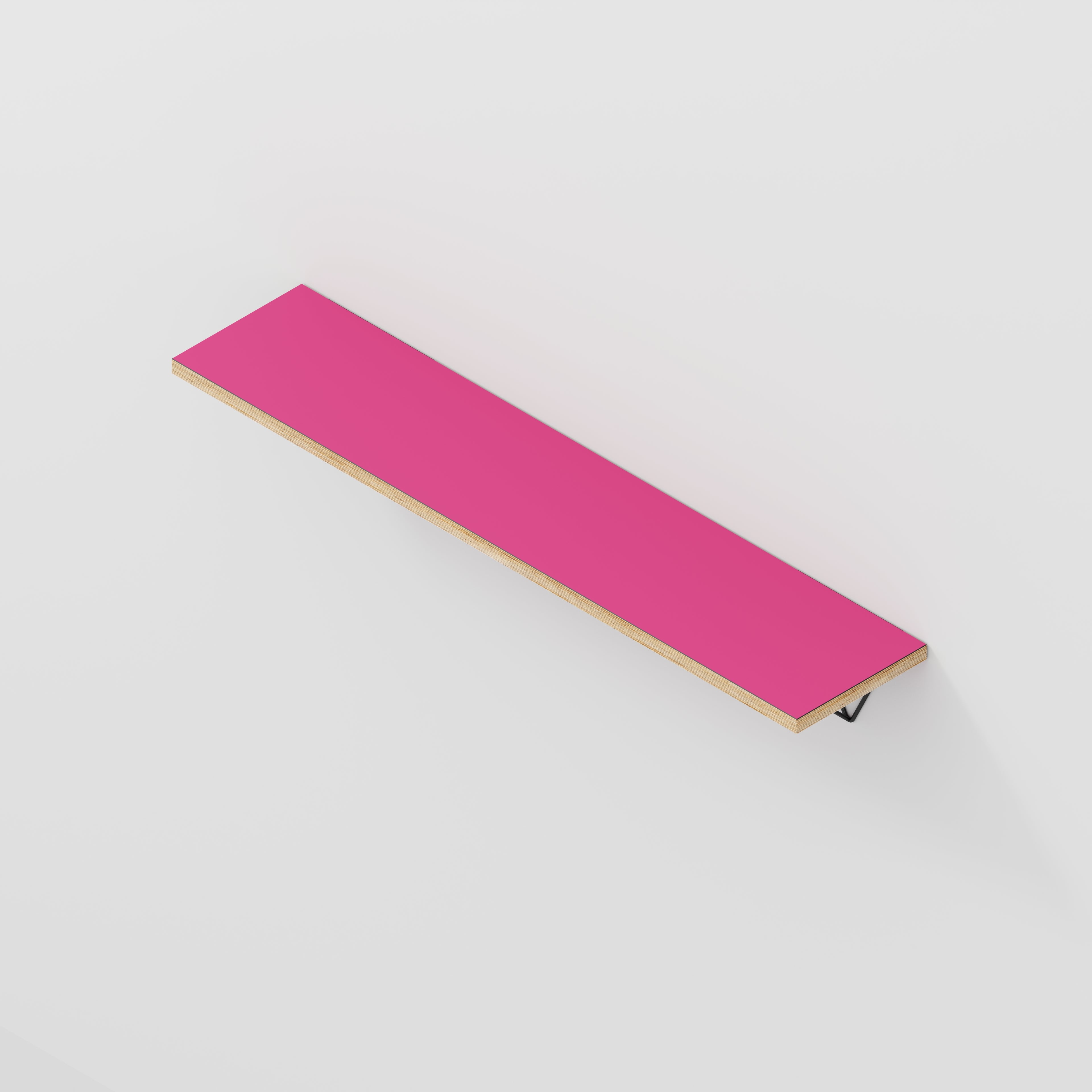 Wall Shelf with Prism Brackets - Formica Juicy Pink - 1200(w) x 250(d)