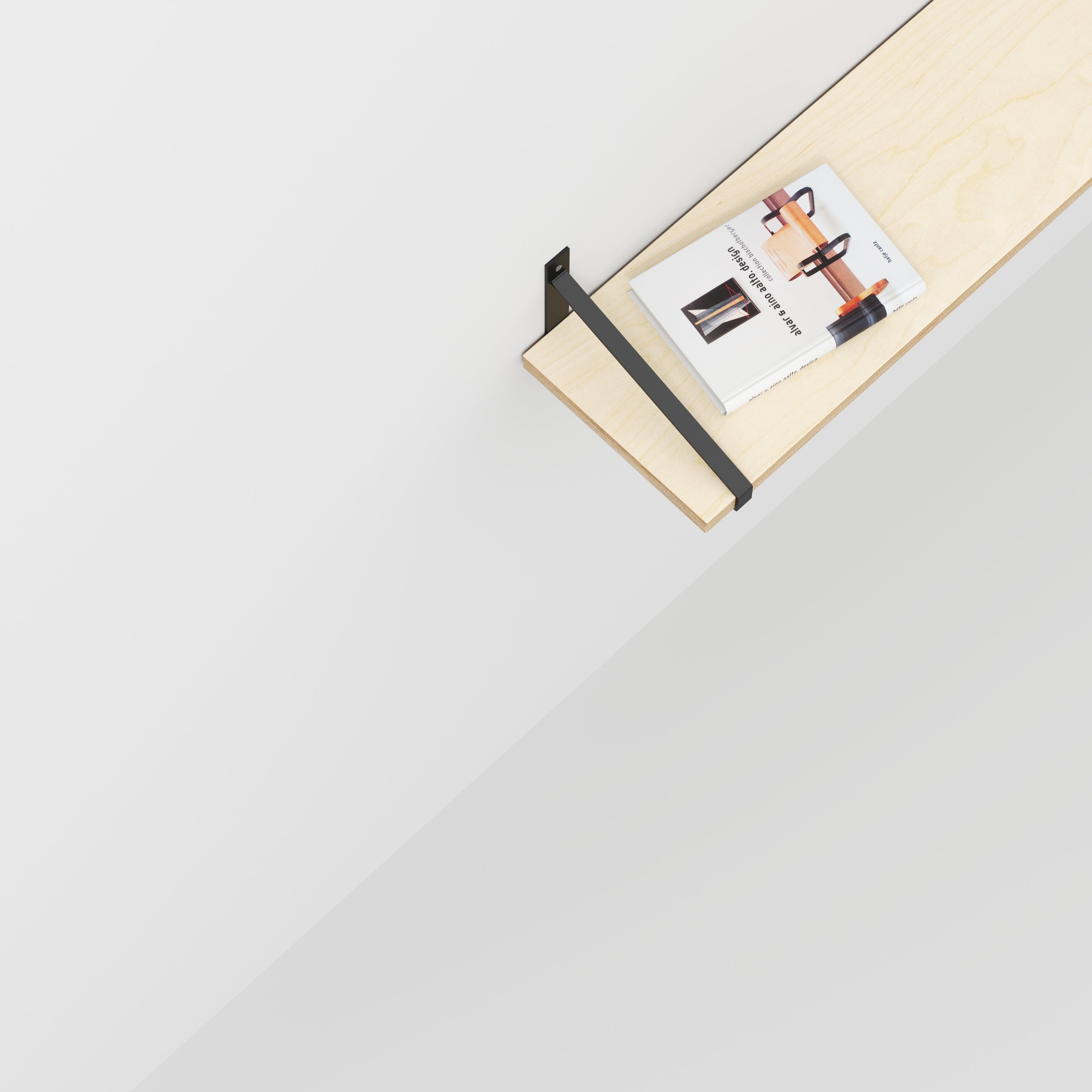 Custom Plywood Wall Shelf with Suspense Brackets