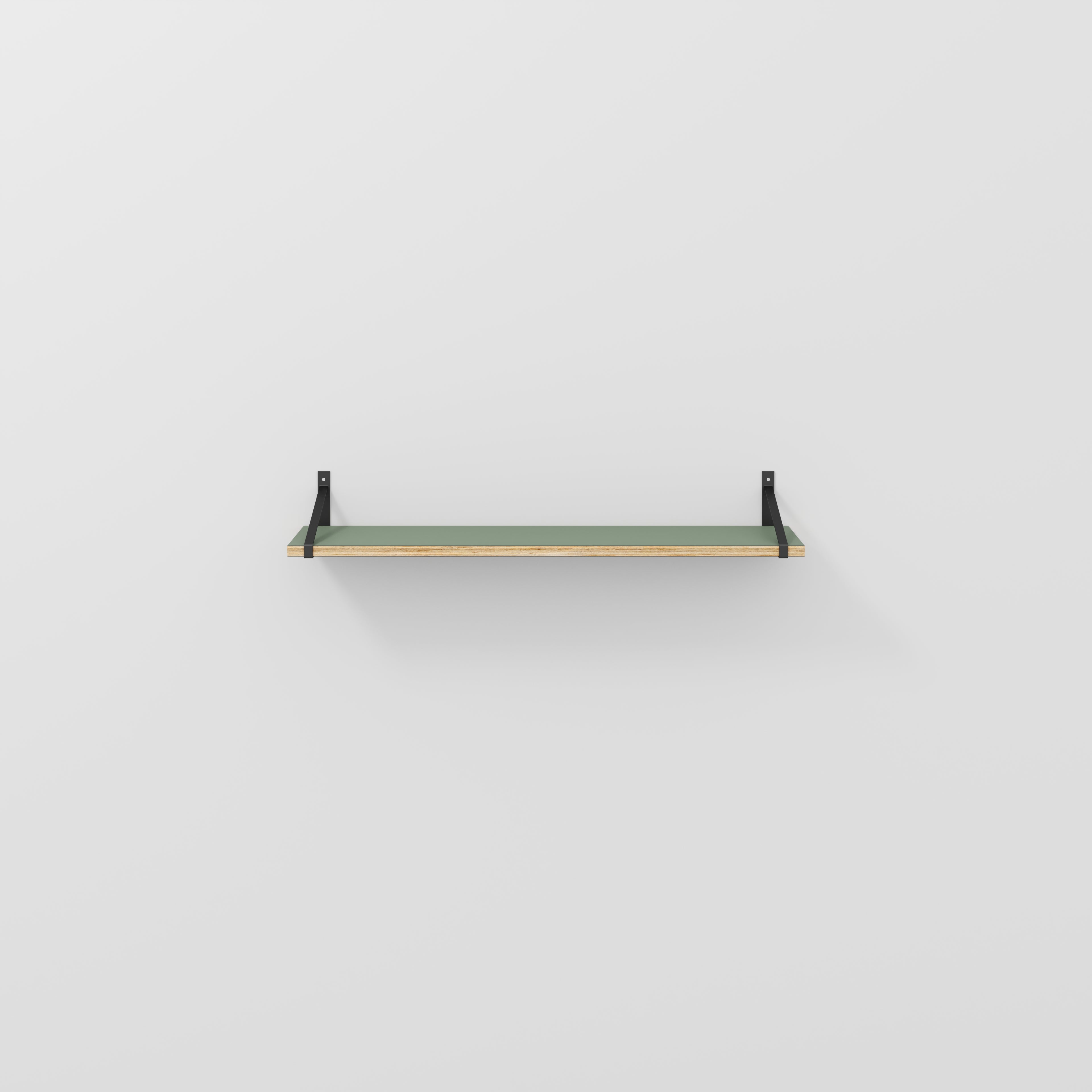 Wall Shelf with Suspense Brackets - Formica Green Slate - 1200(w) x 260(d)