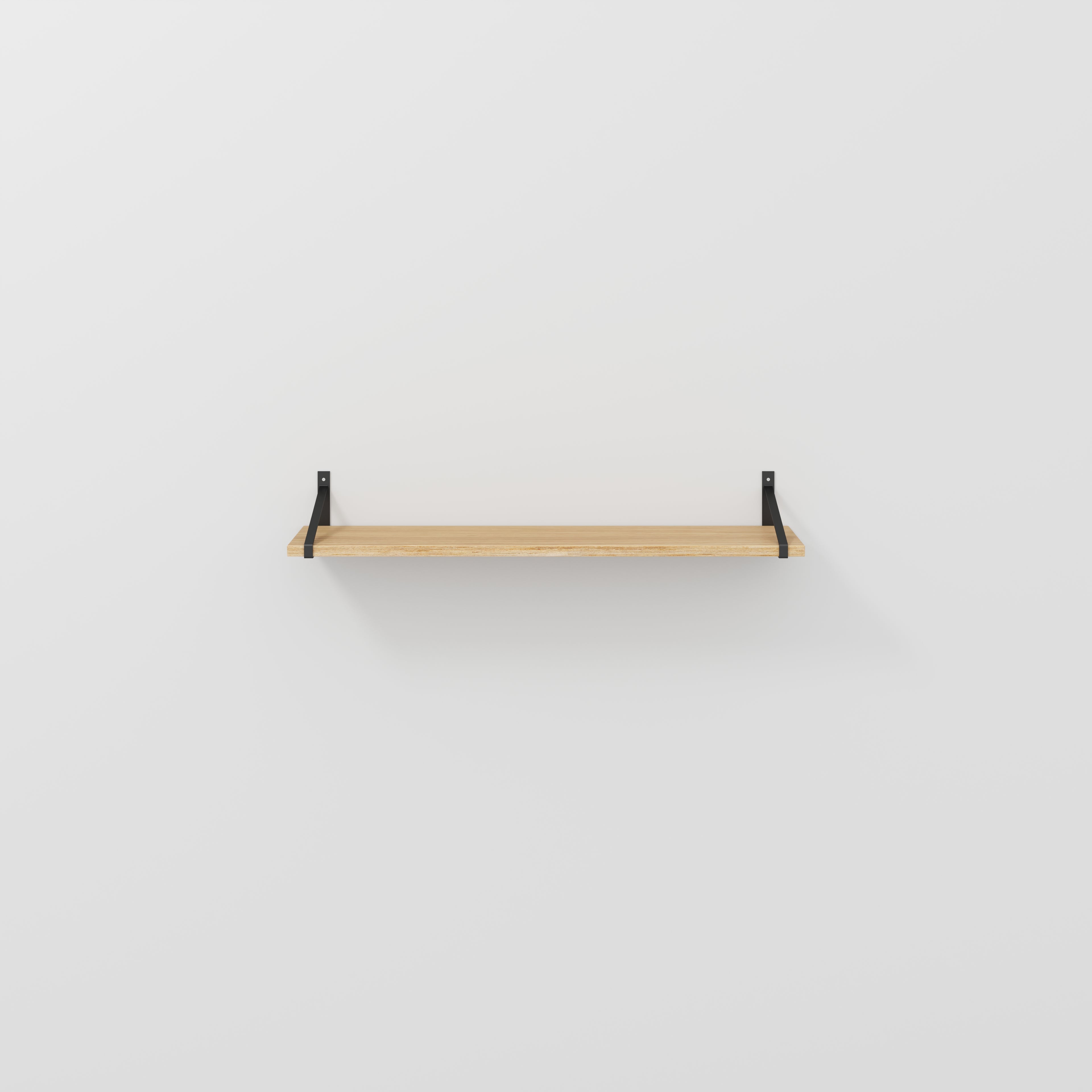 Wall Shelf with Suspense Brackets - Plywood Oak - 1200(w) x 260(d)